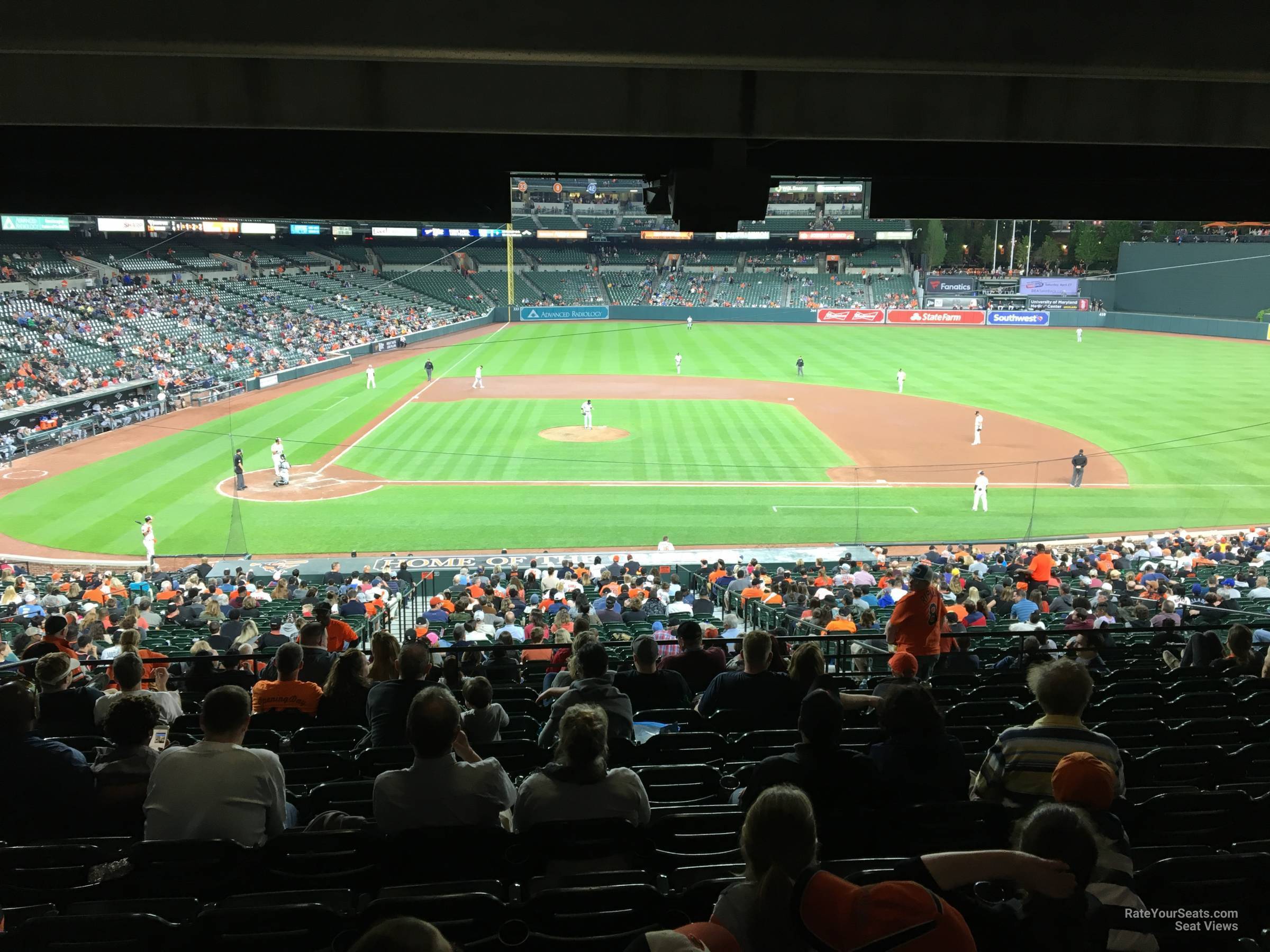 section 23, row 10 seat view  - oriole park