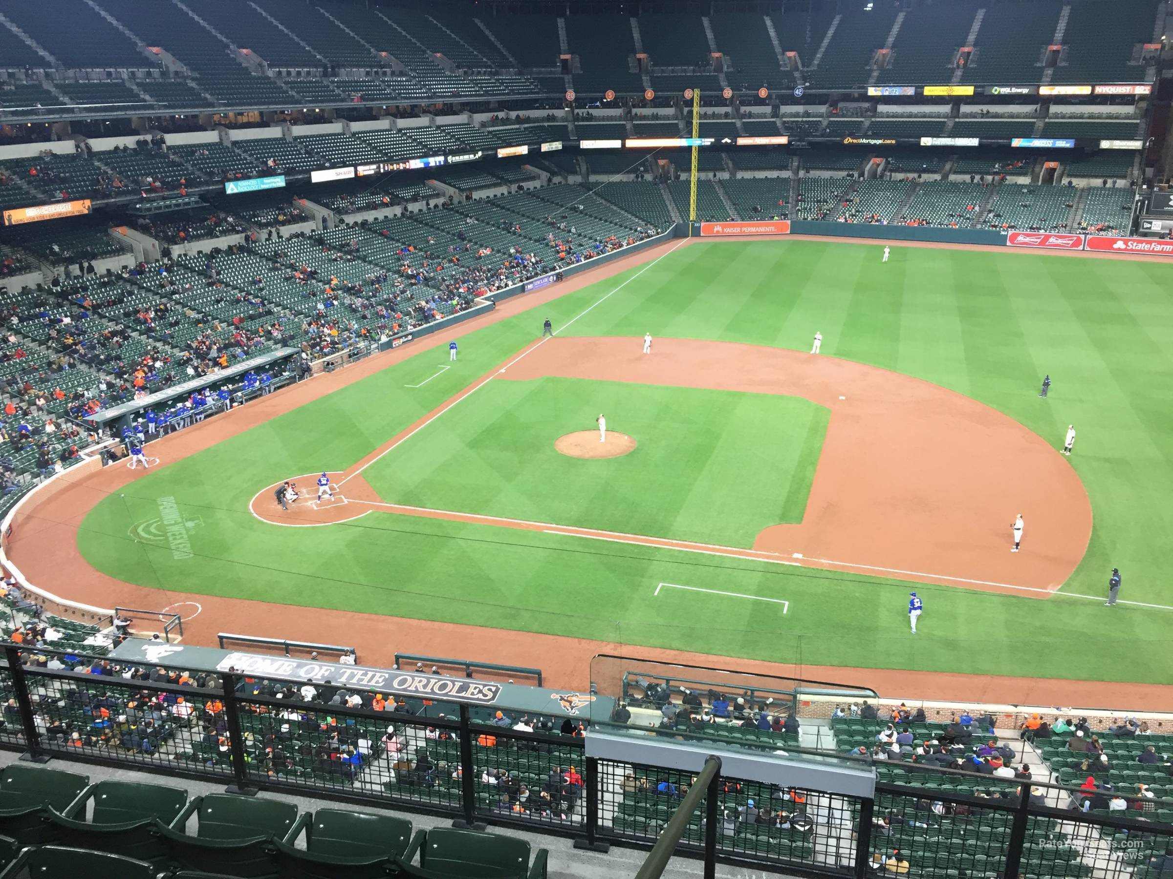 section 320, row 3 seat view  - oriole park