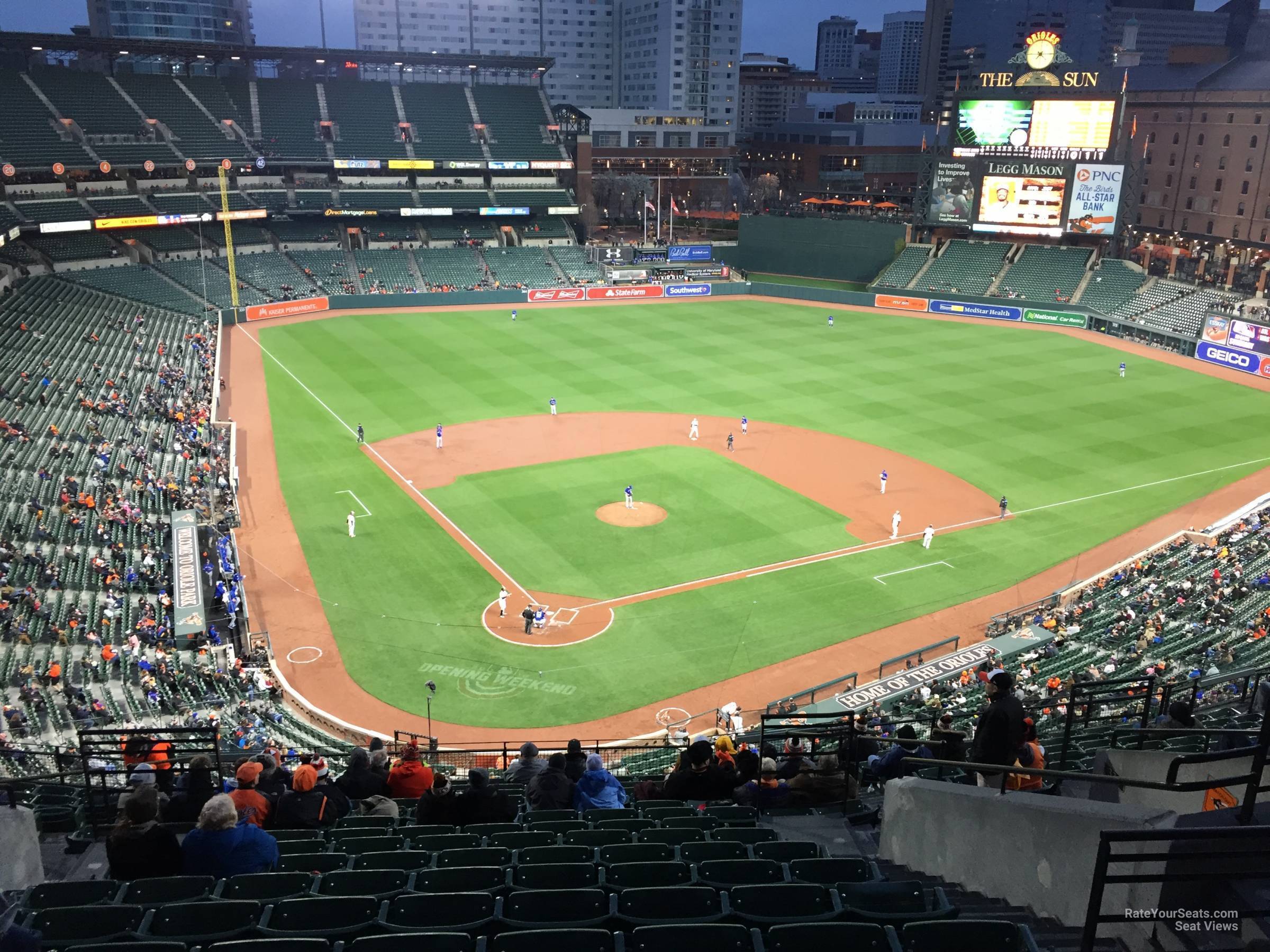 section 332, row 15 seat view  - oriole park