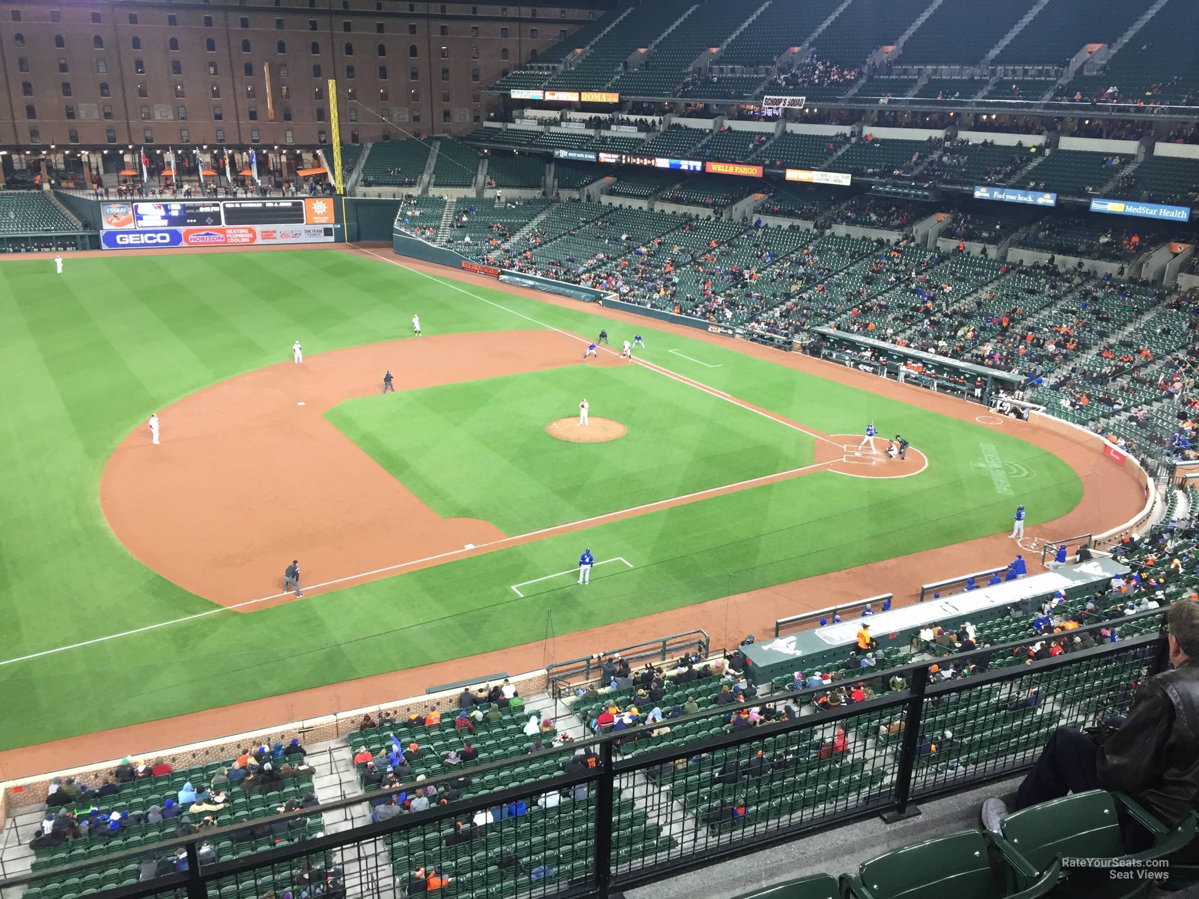 section 358, row 3 seat view  - oriole park