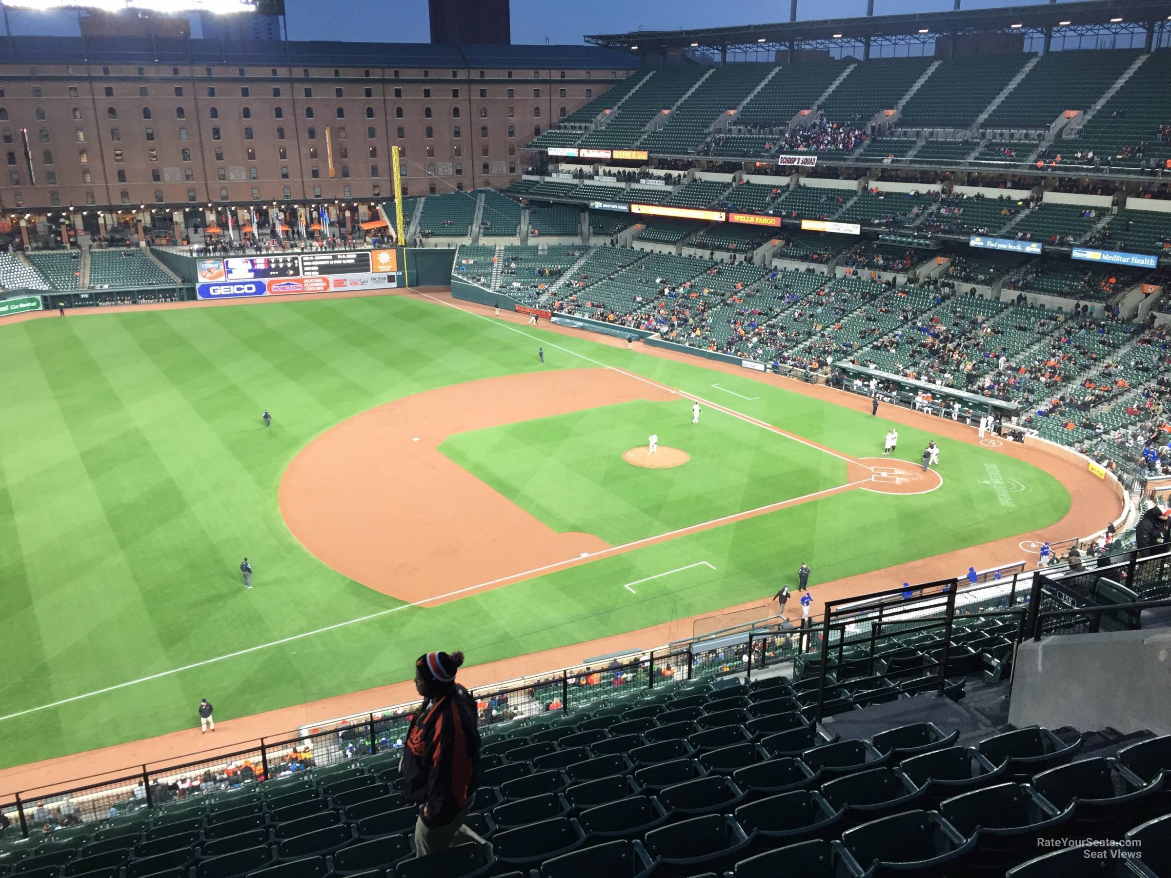 section 360, row 15 seat view  - oriole park