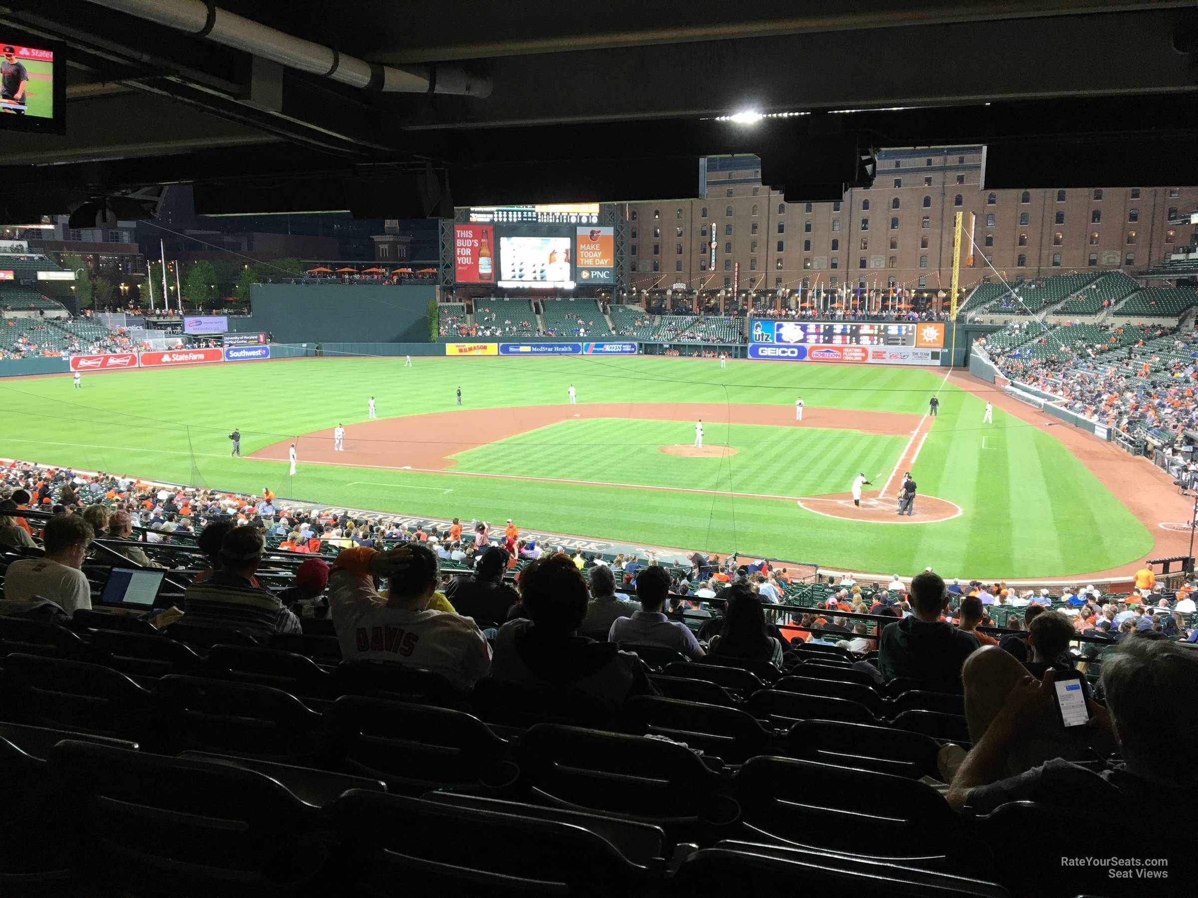 section 45, row 10 seat view  - oriole park