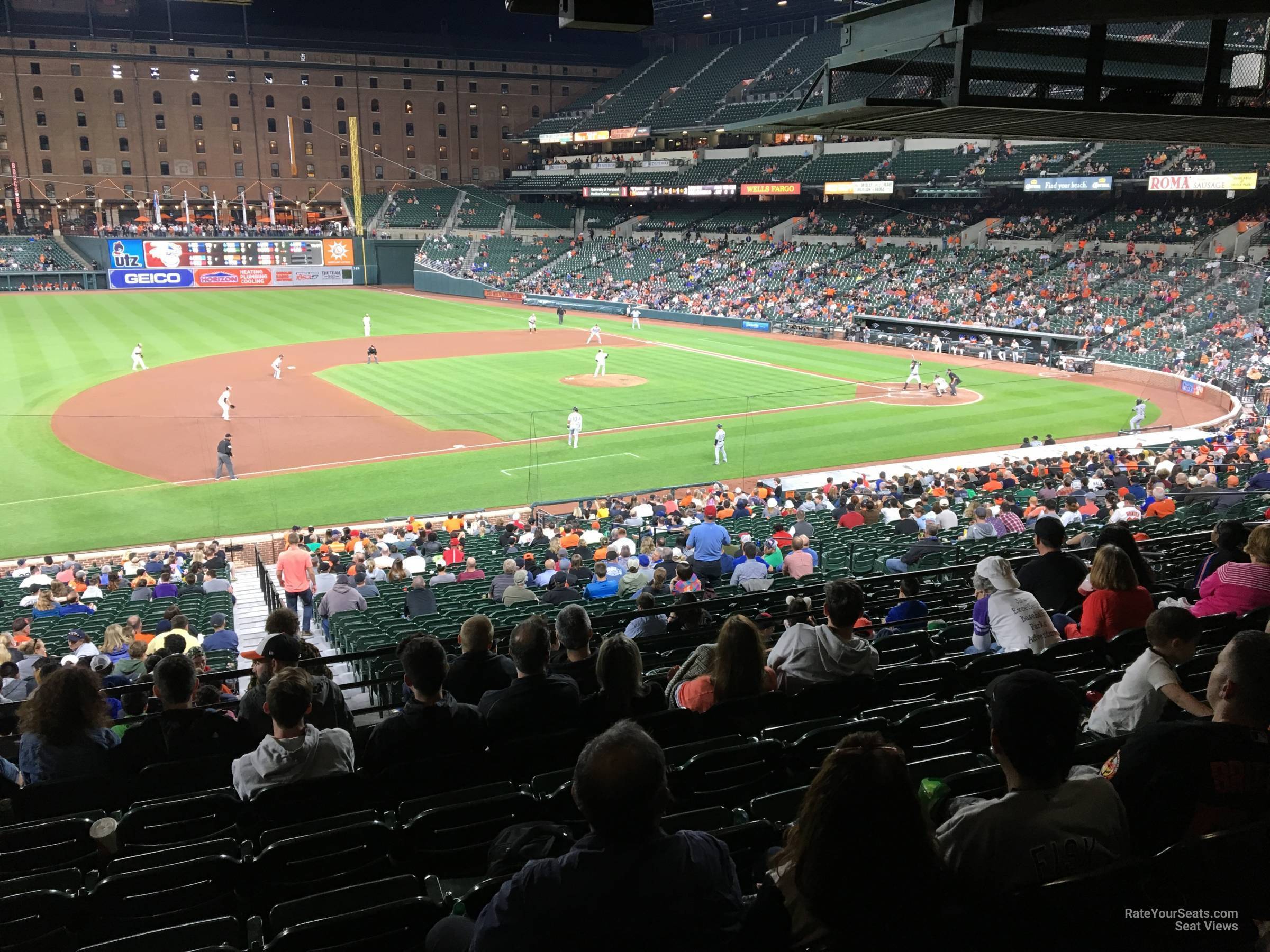 section 55, row 10 seat view  - oriole park