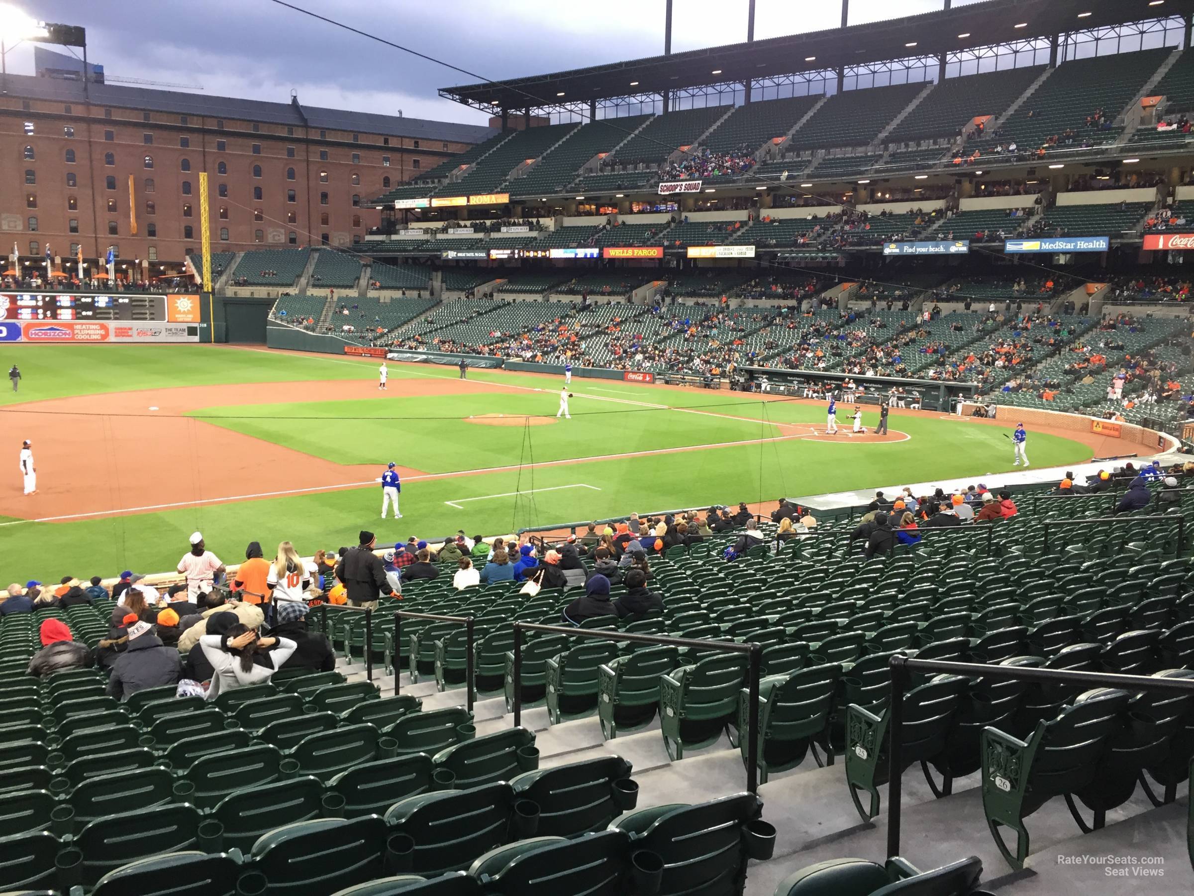 section 58, row 20 seat view  - oriole park
