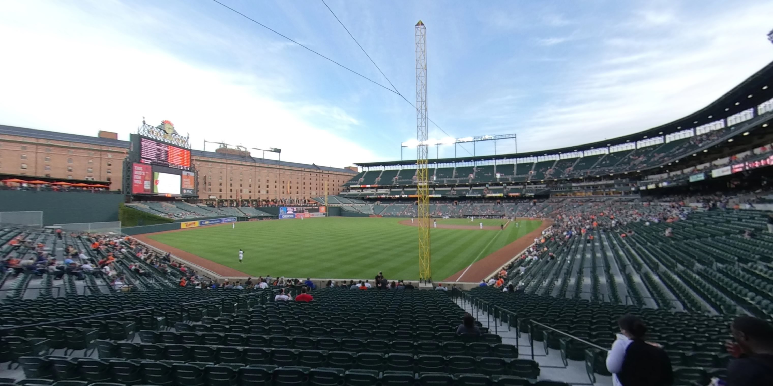 section 72 panoramic seat view  - oriole park