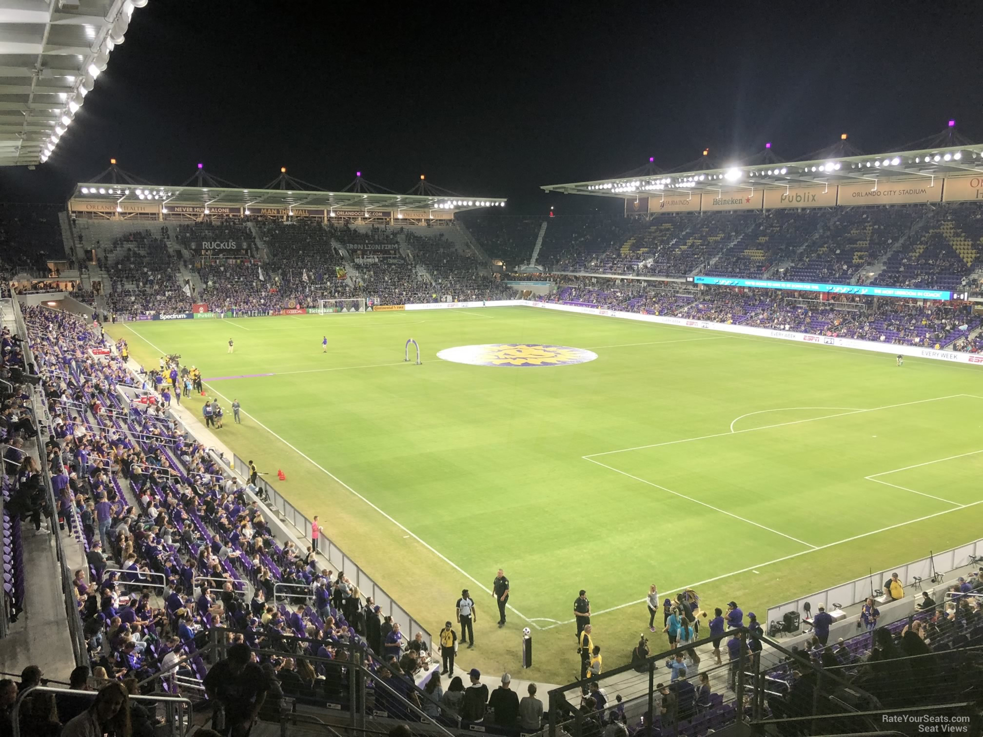 section 108, row k seat view  for soccer - exploria stadium