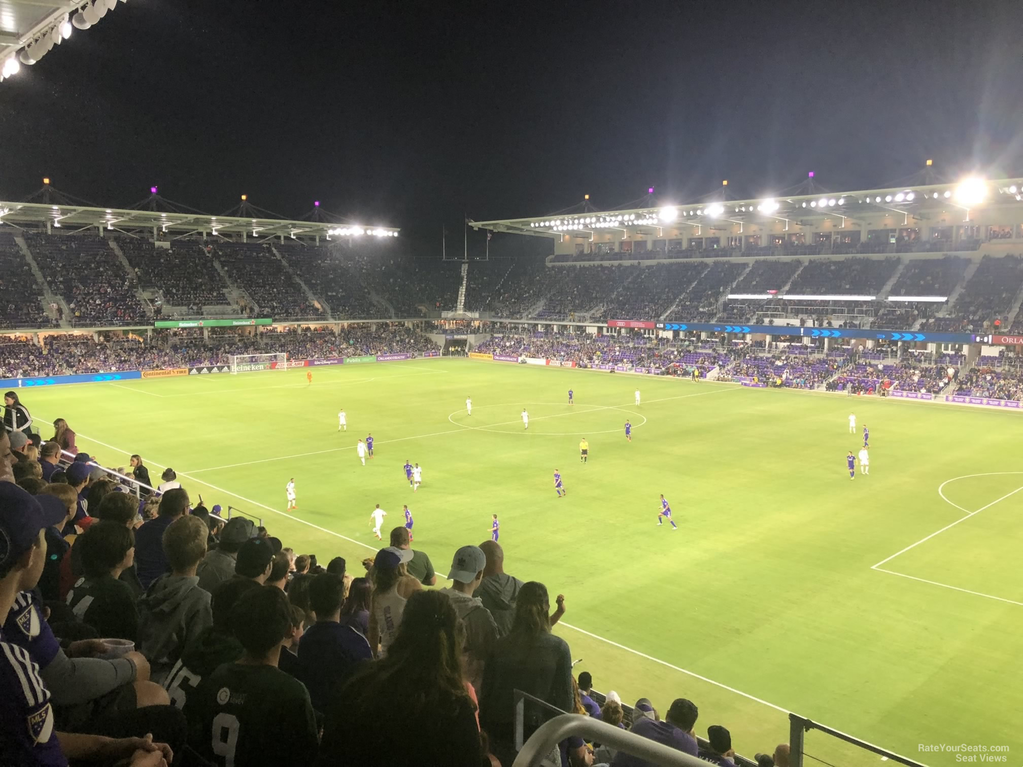 section 130, row k seat view  for soccer - exploria stadium