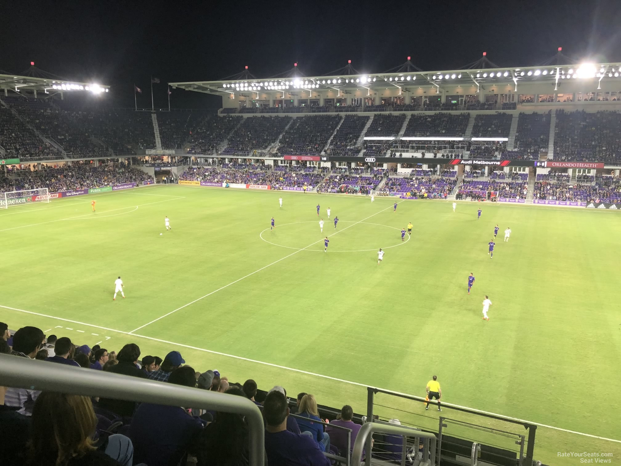 section 132, row k seat view  for soccer - exploria stadium