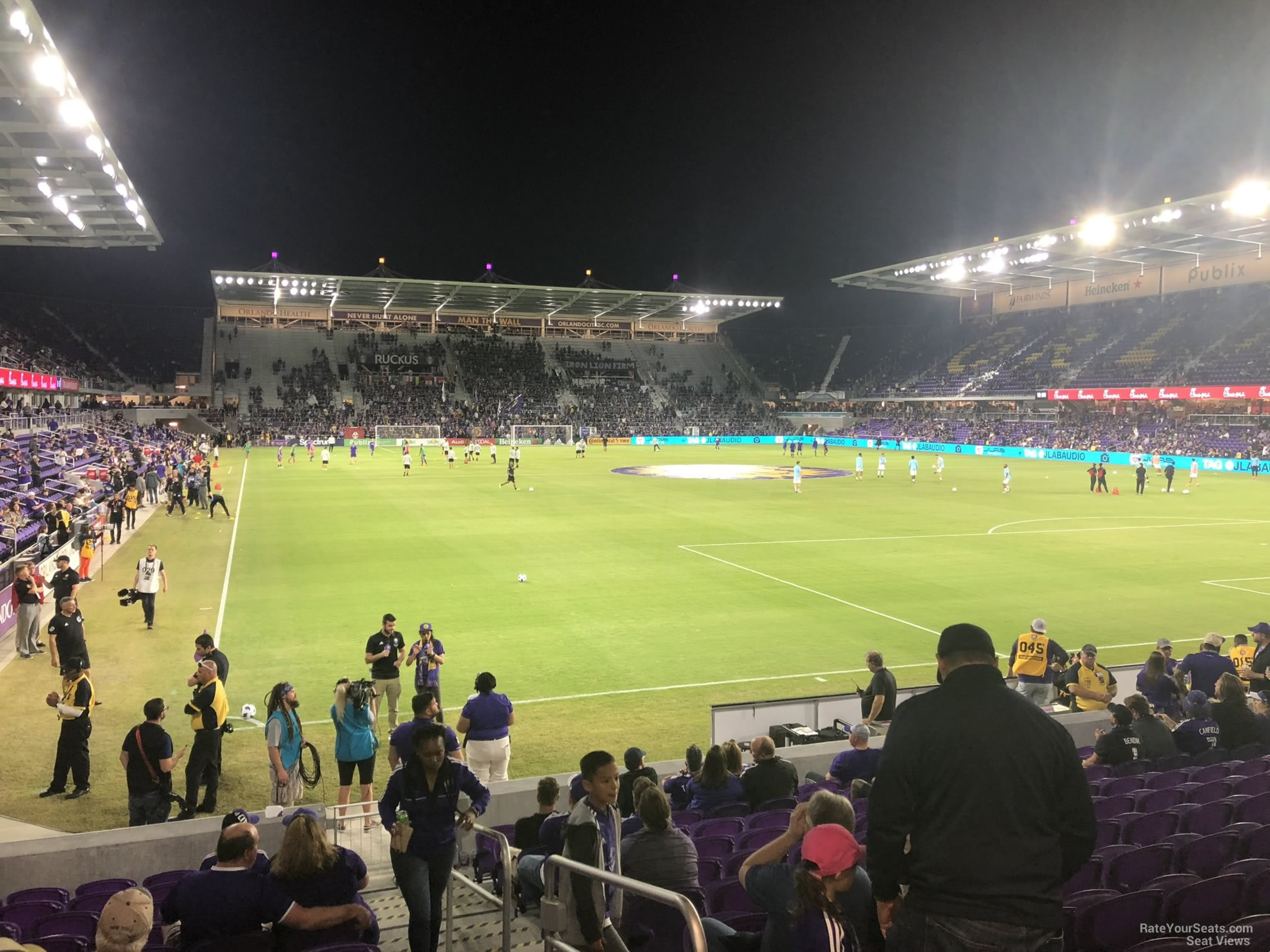 section 7, row p seat view  for soccer - exploria stadium