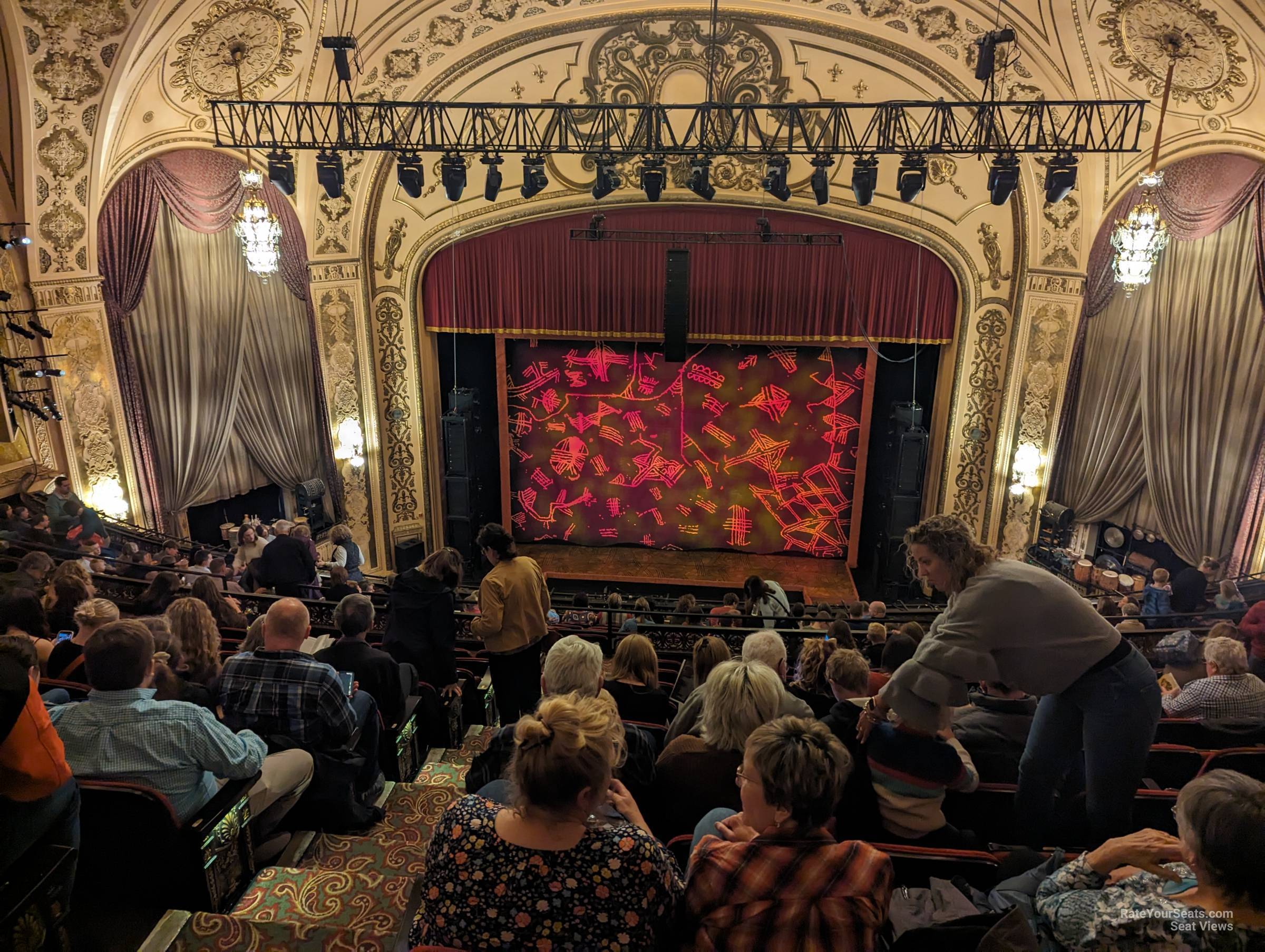 view from balcony right center row k seat view - orpheum theater - omaha