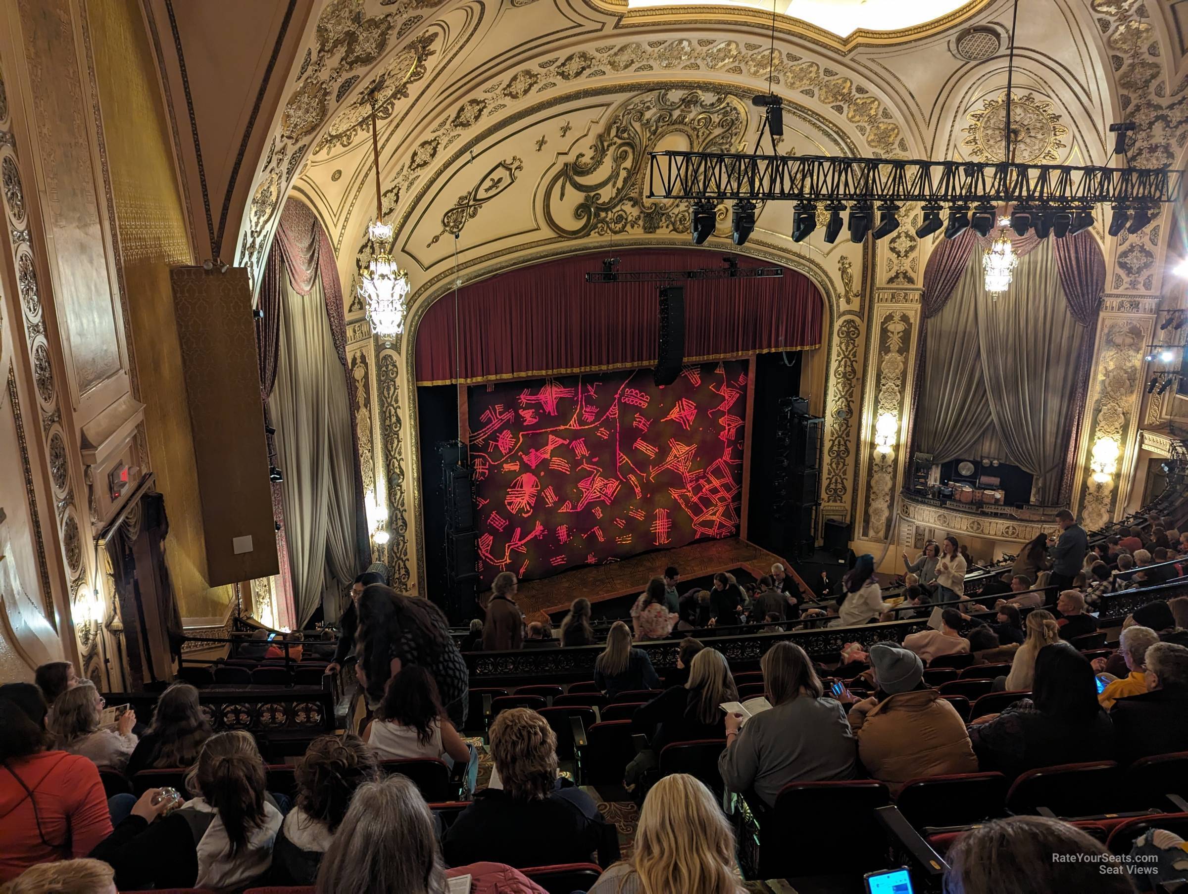 view from balcony left row j seat view - orpheum theater - omaha