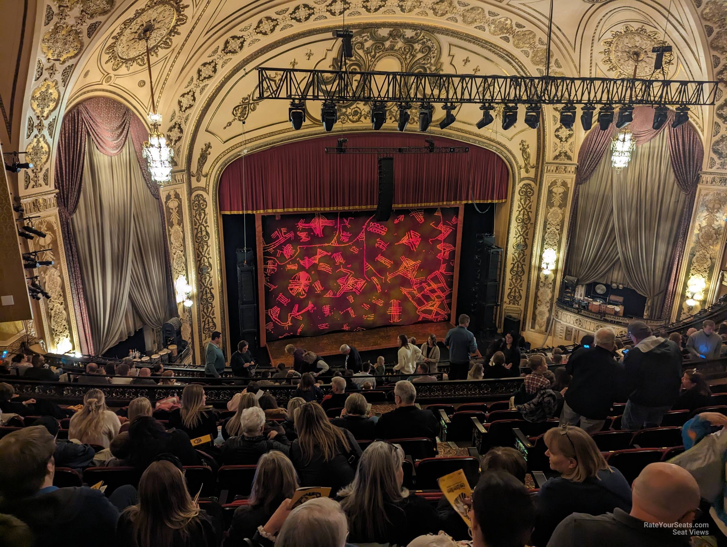 view from balcony left center row j seat view - orpheum theater - omaha