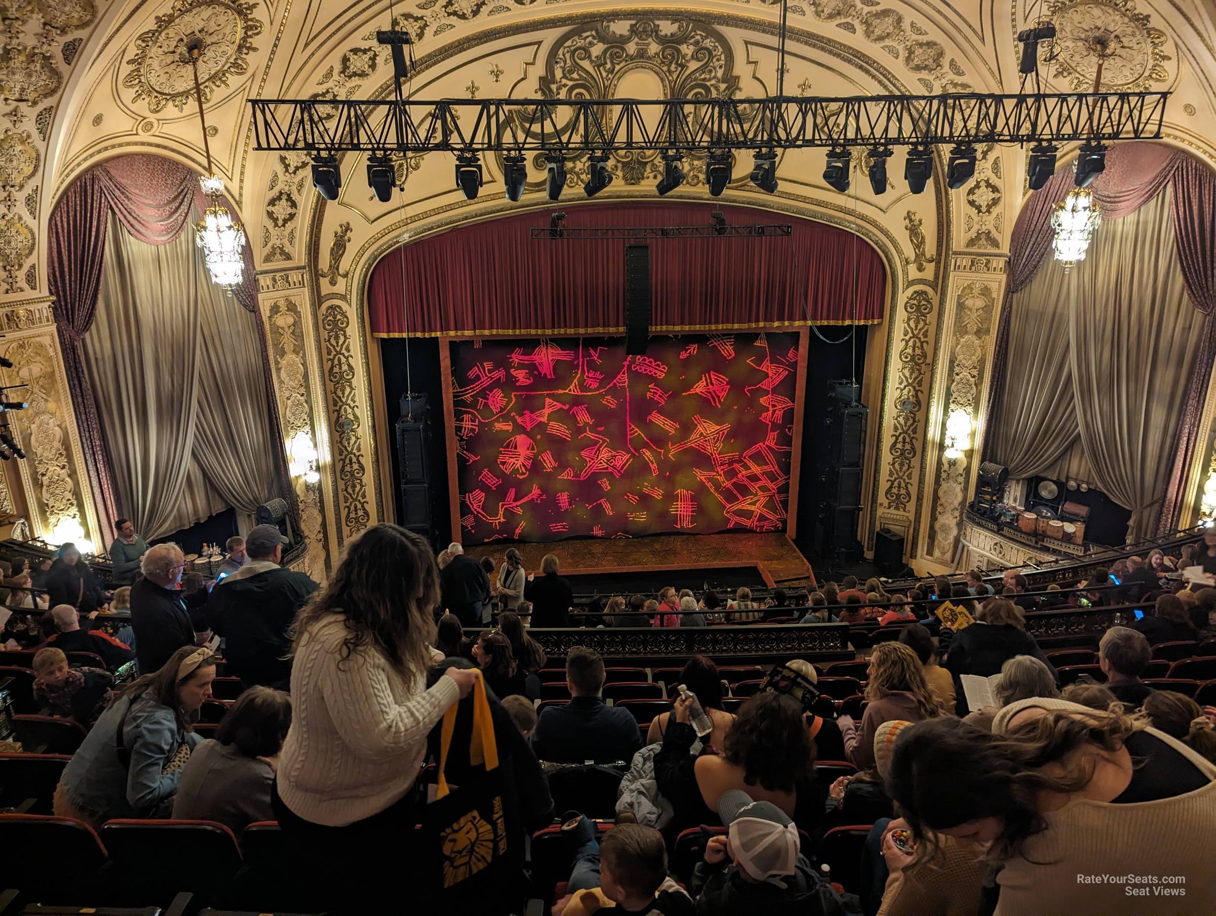 view from gallery center row k seat view - orpheum theater - omaha