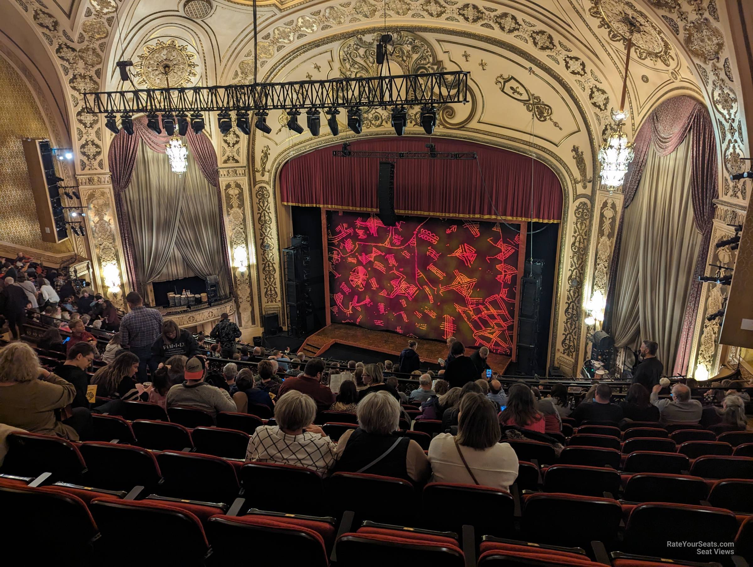 view from gallery right center row k seat view - orpheum theater - omaha