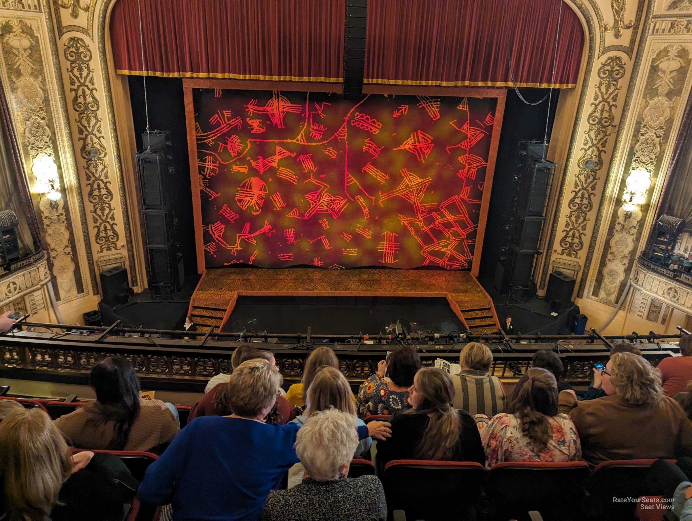 view from grand tier center row e seat view - orpheum theater - omaha