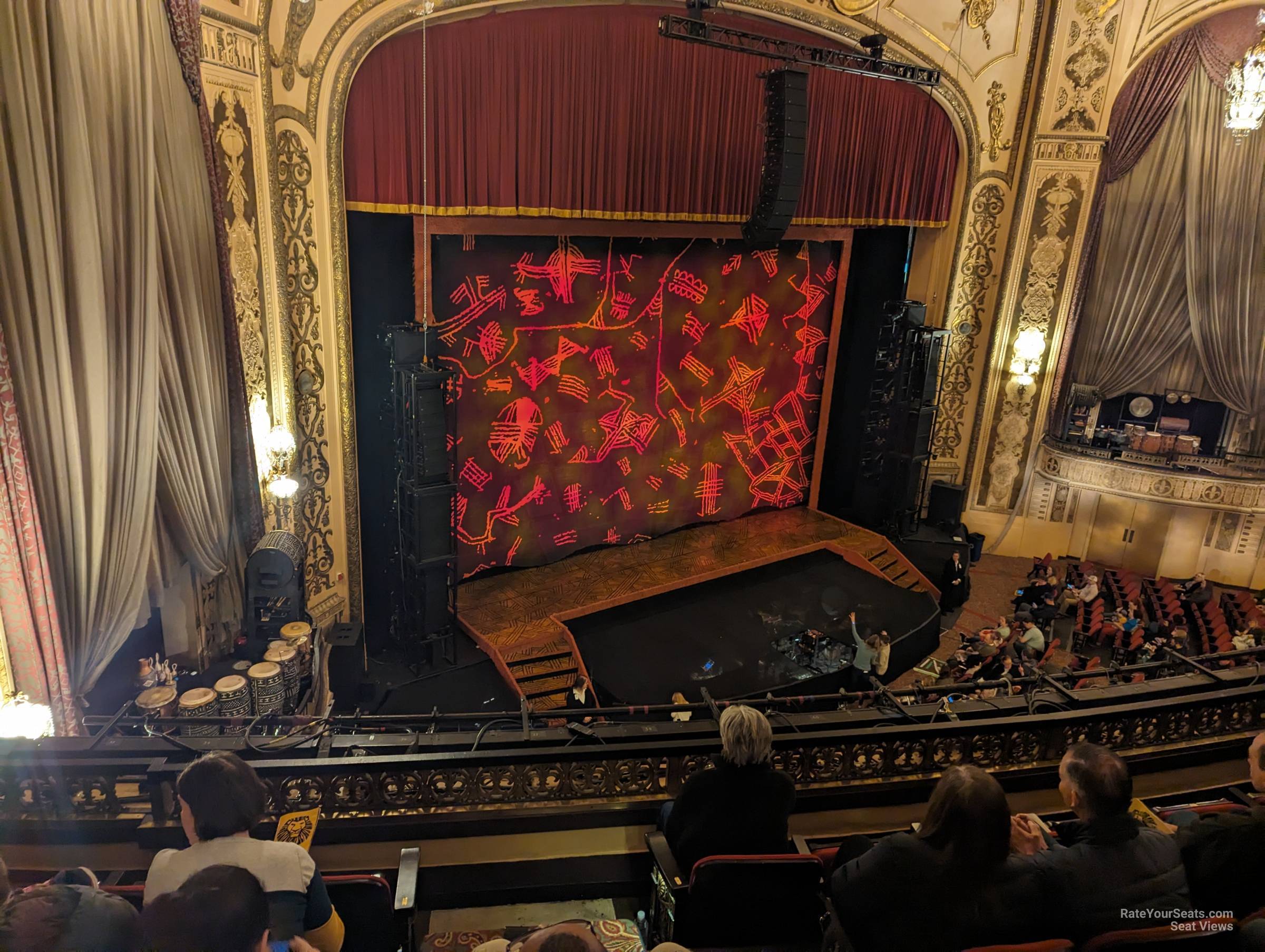 view from grand tier left row e seat view - orpheum theater - omaha