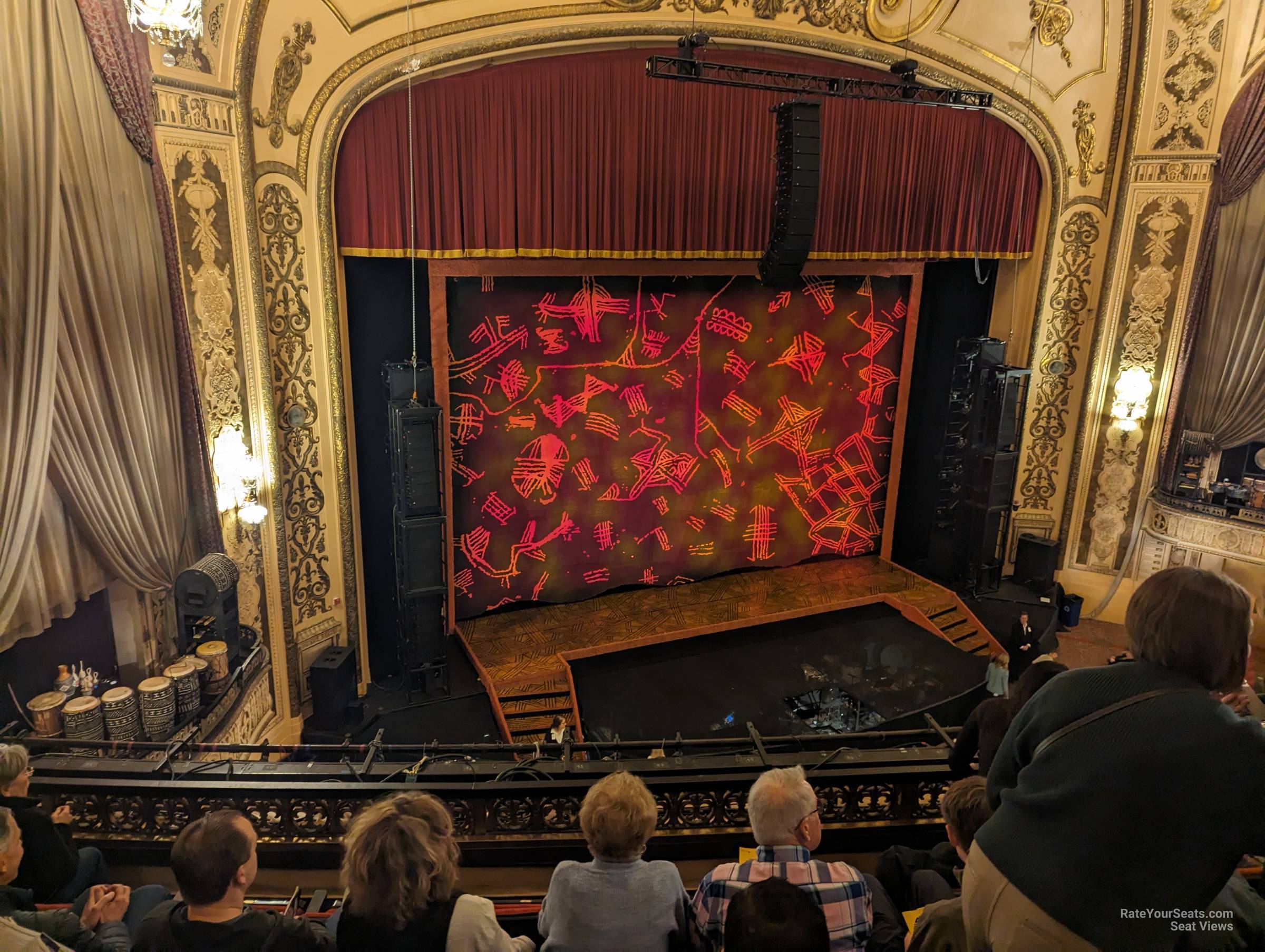 view from grand tier left center row e seat view - orpheum theater - omaha