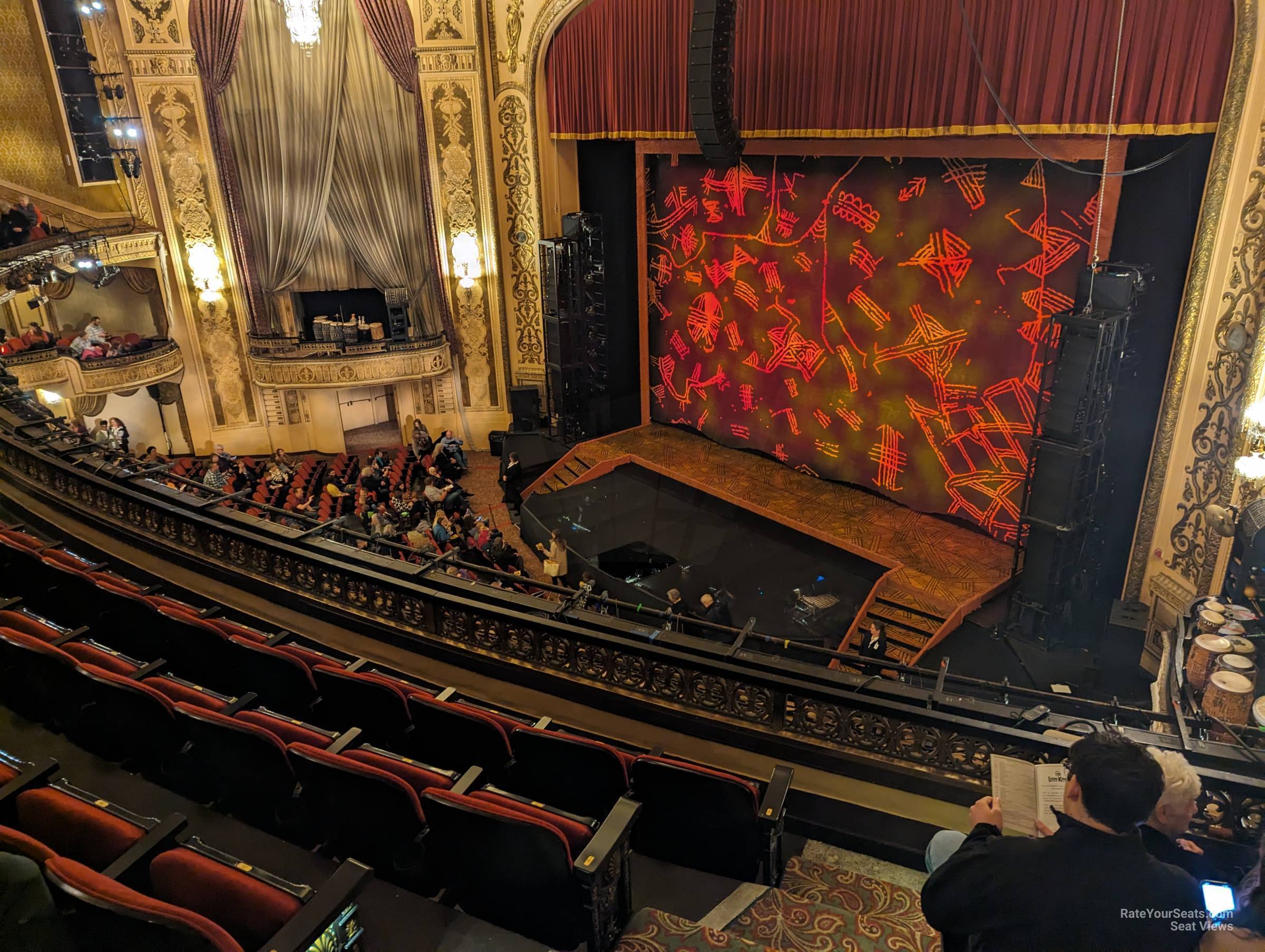 view from grand tier right row e seat view - orpheum theater - omaha