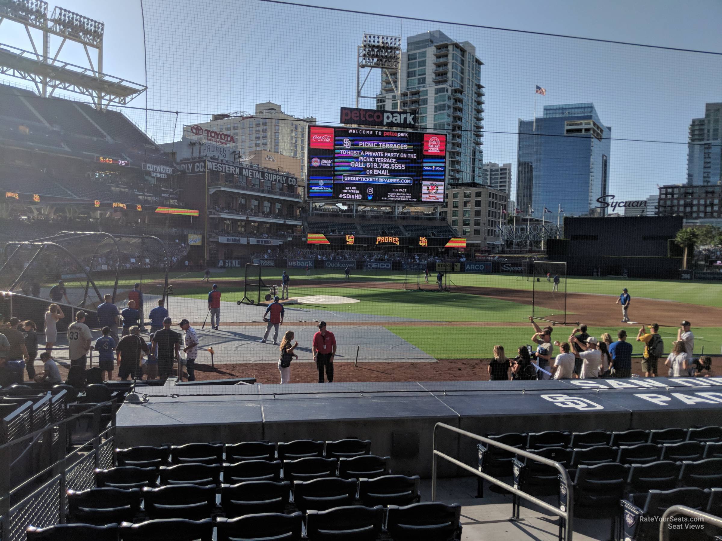 section 105, row 16 seat view  for baseball - petco park