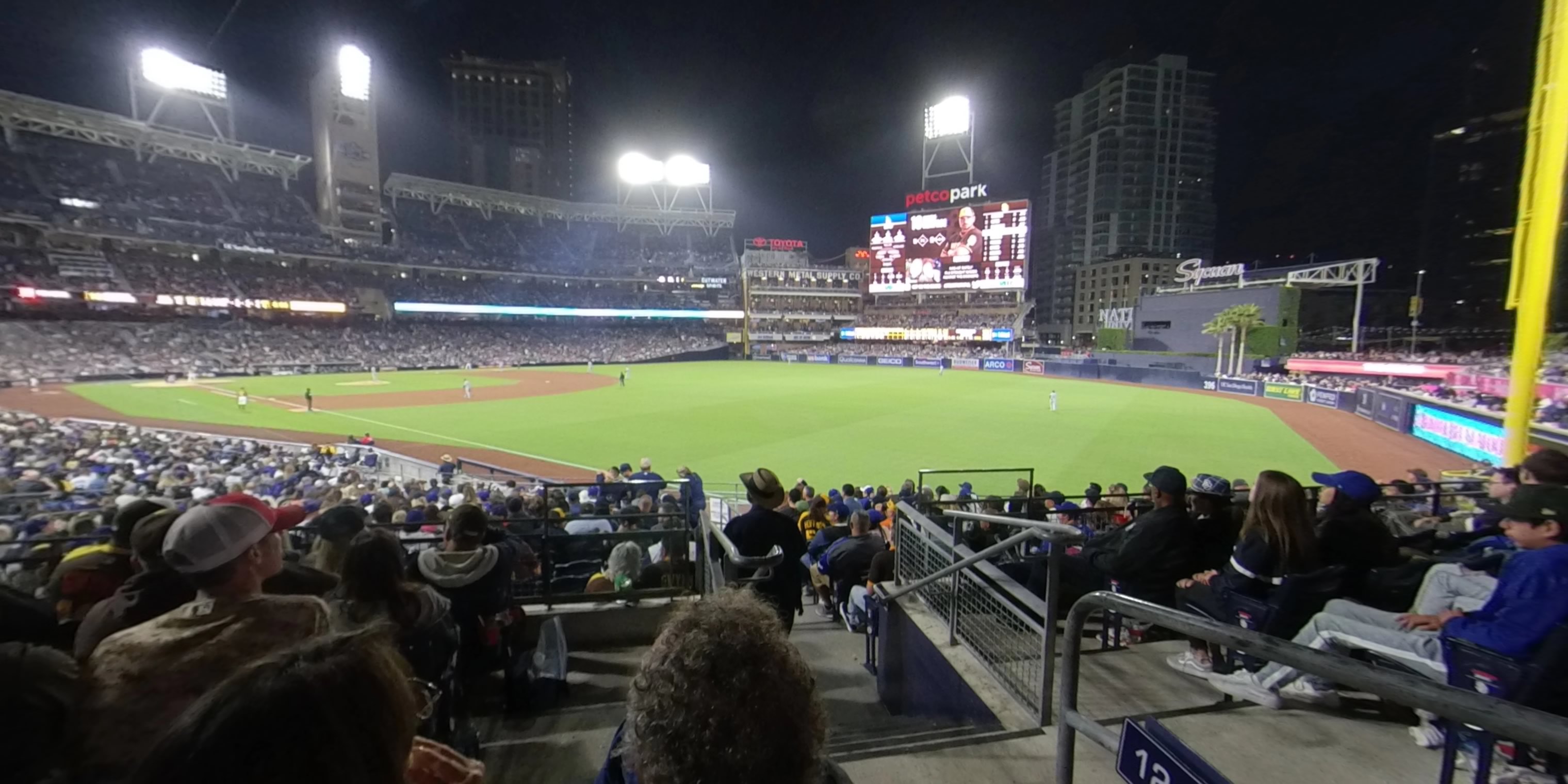 section 121 panoramic seat view  for baseball - petco park