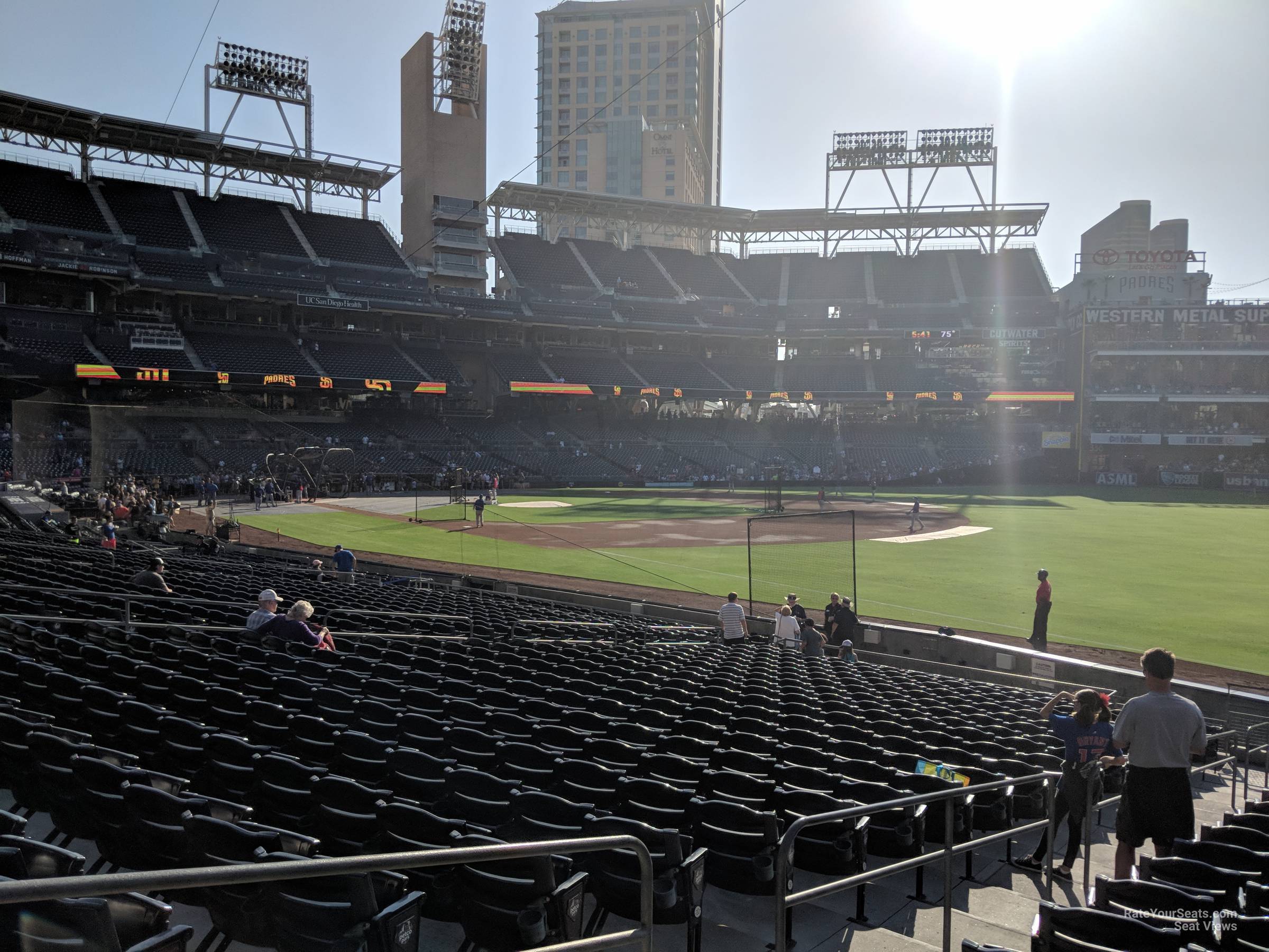 section 121, row 25 seat view  for baseball - petco park