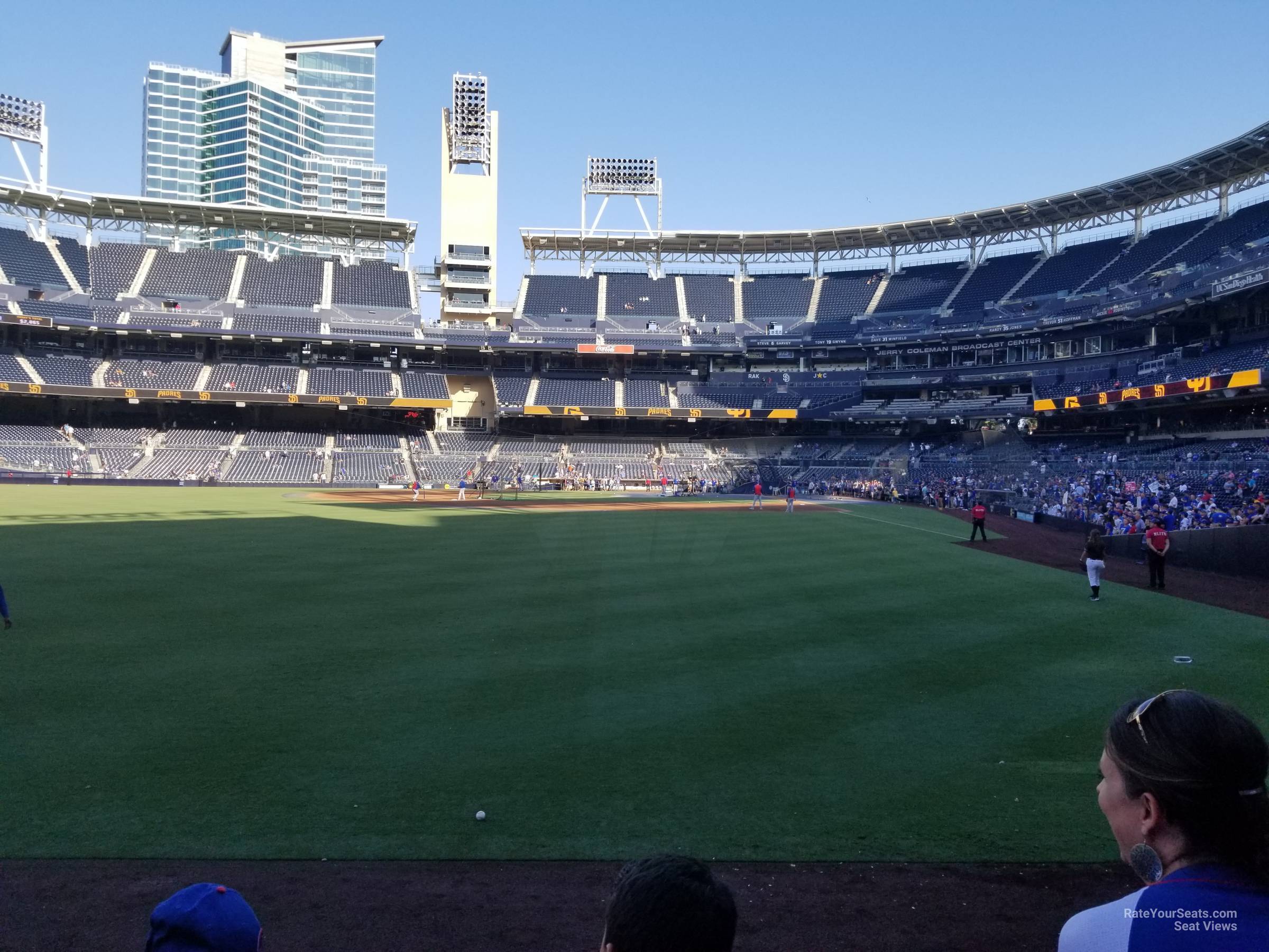 section 126, row b seat view  for baseball - petco park