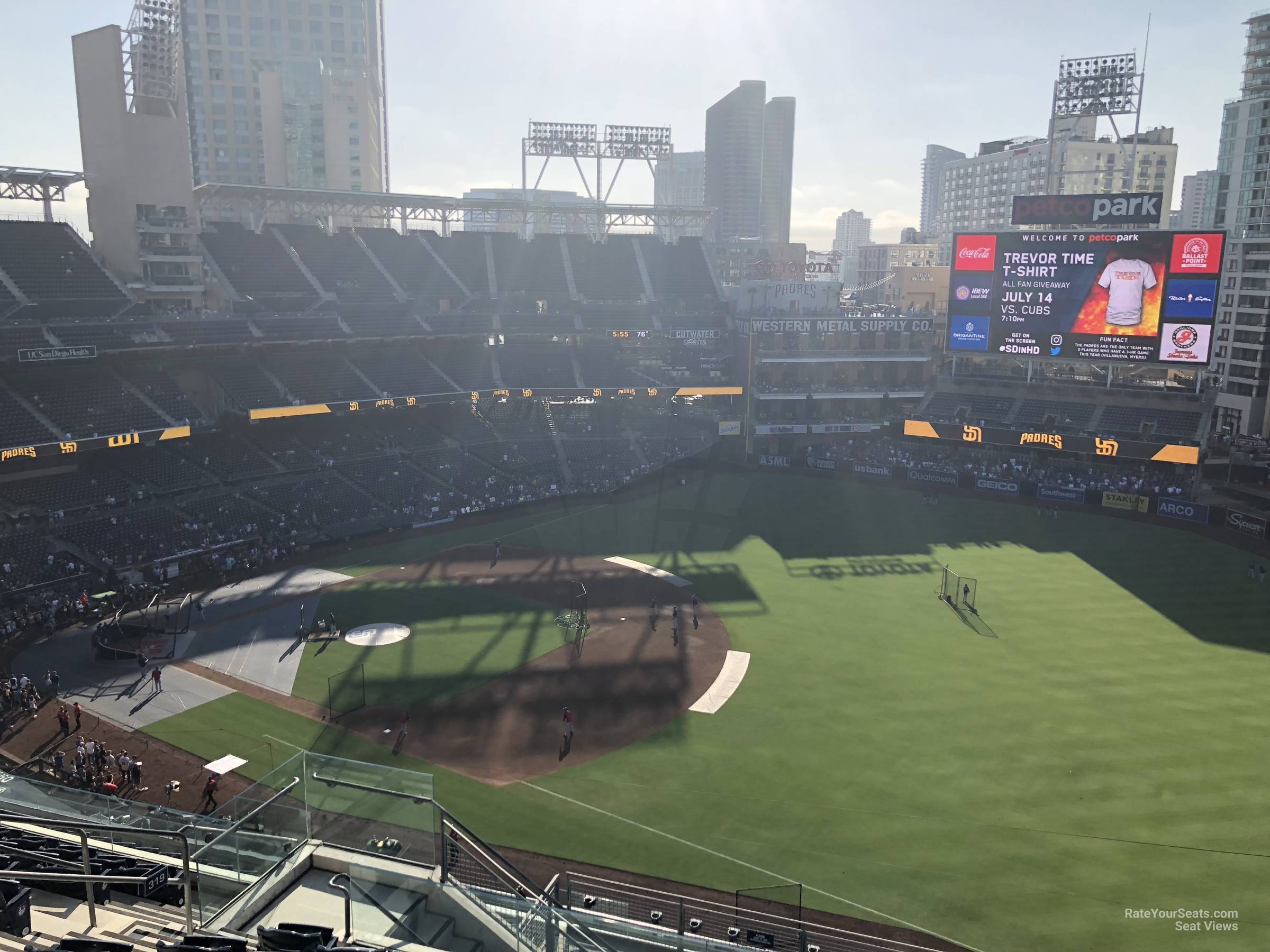 section 319, row 13 seat view  for baseball - petco park