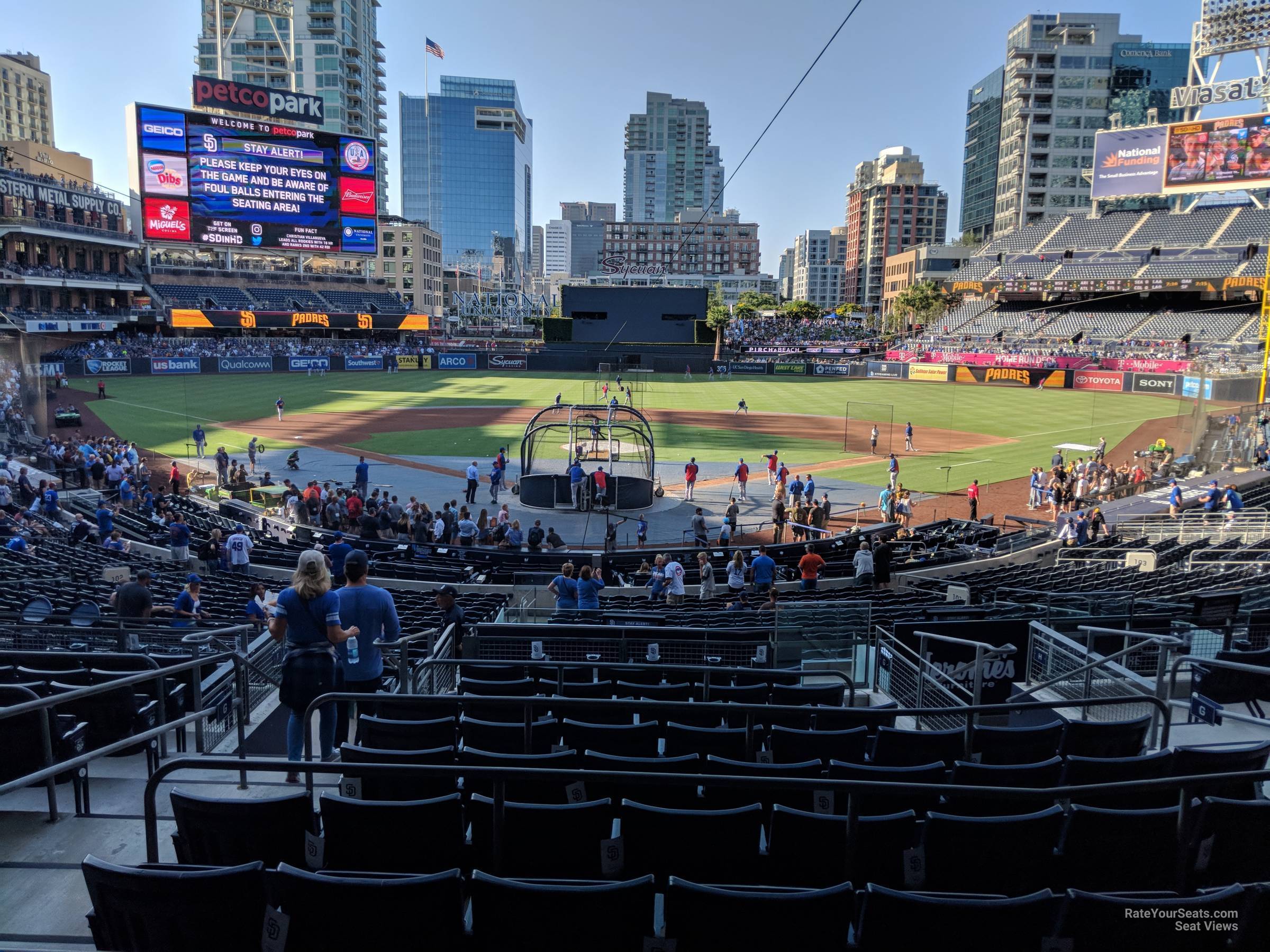 section g, row 11 seat view  for baseball - petco park