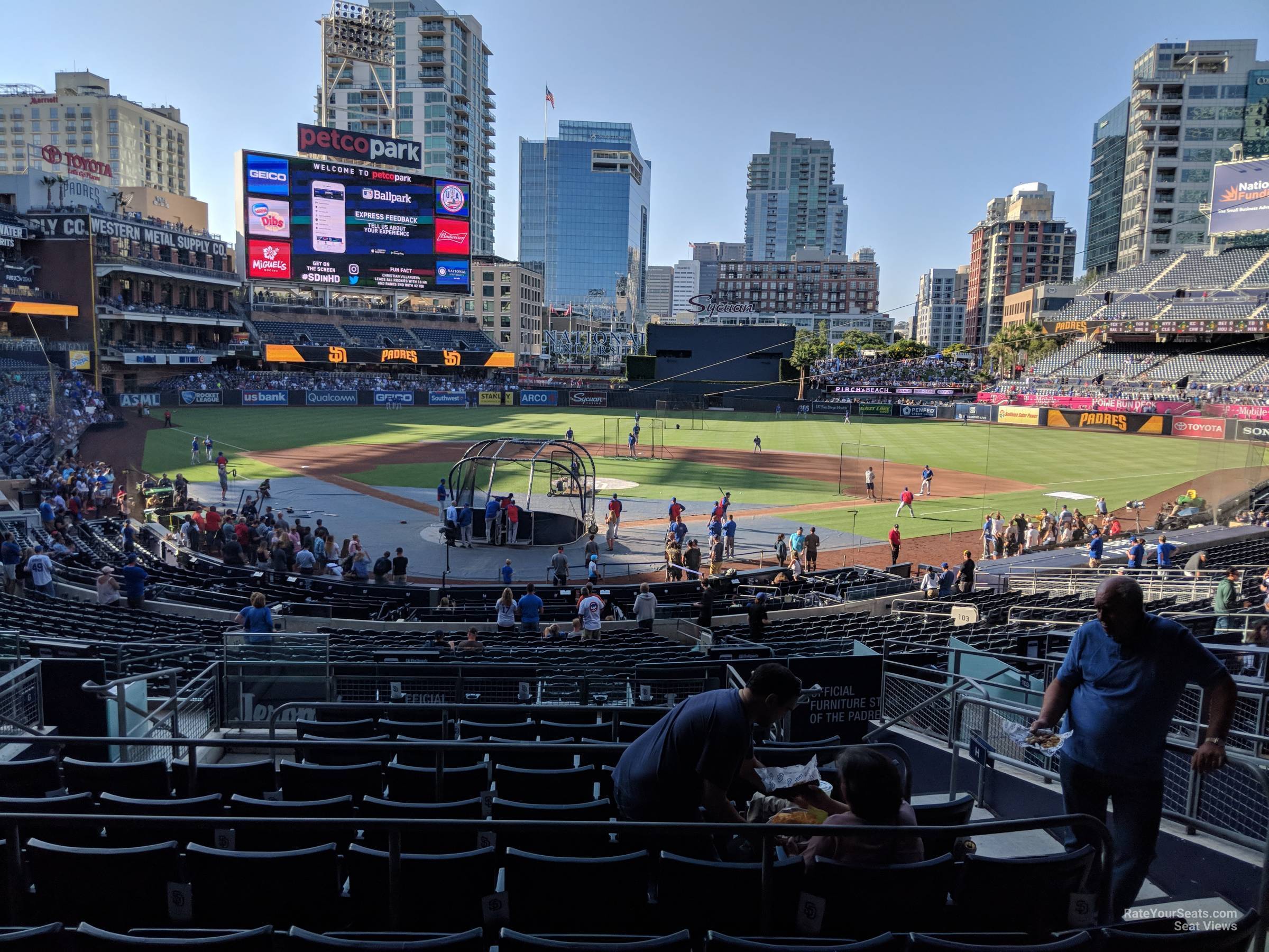 section h, row 11 seat view  for baseball - petco park