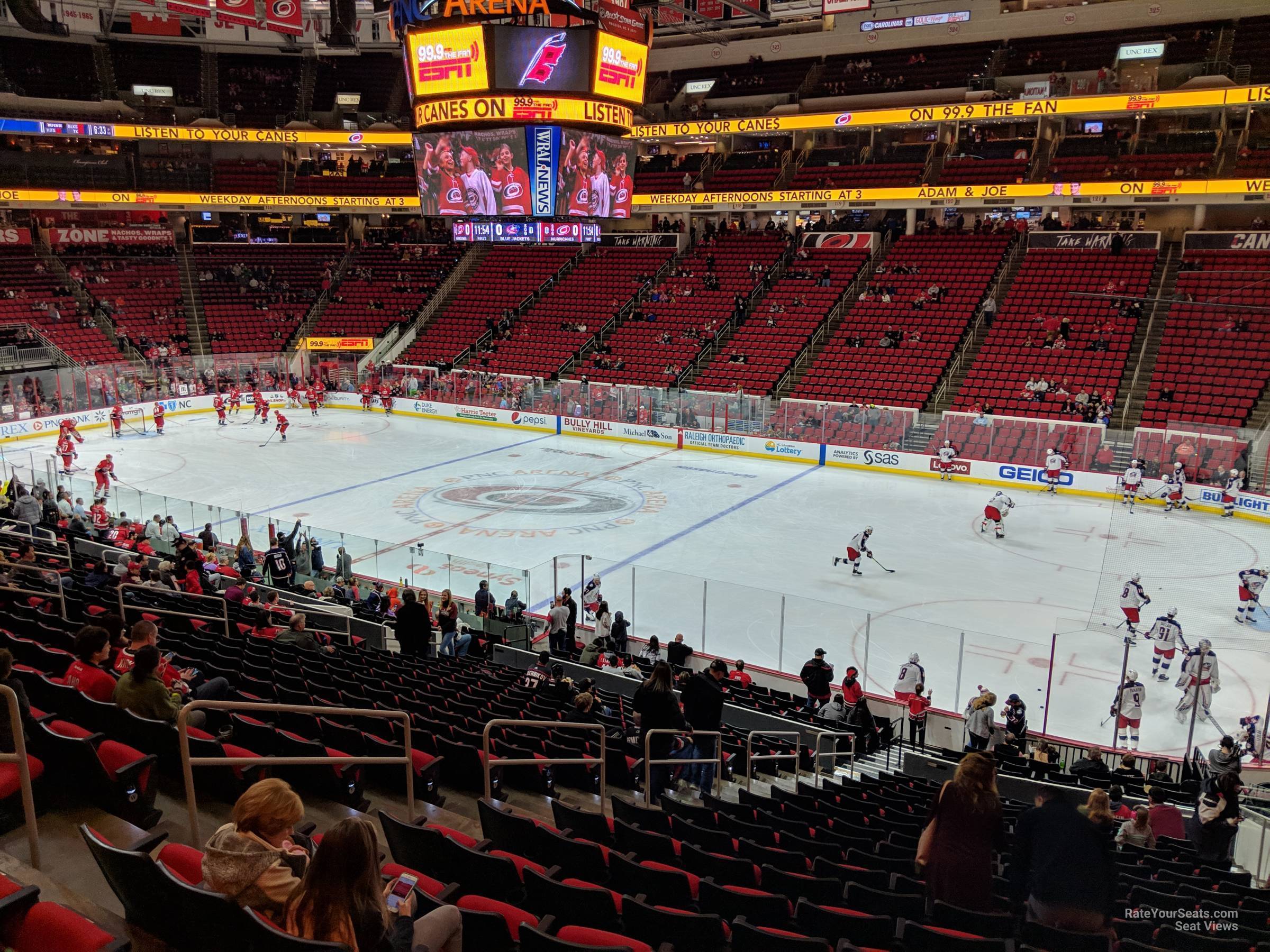 section 101, row ww seat view  for hockey - pnc arena