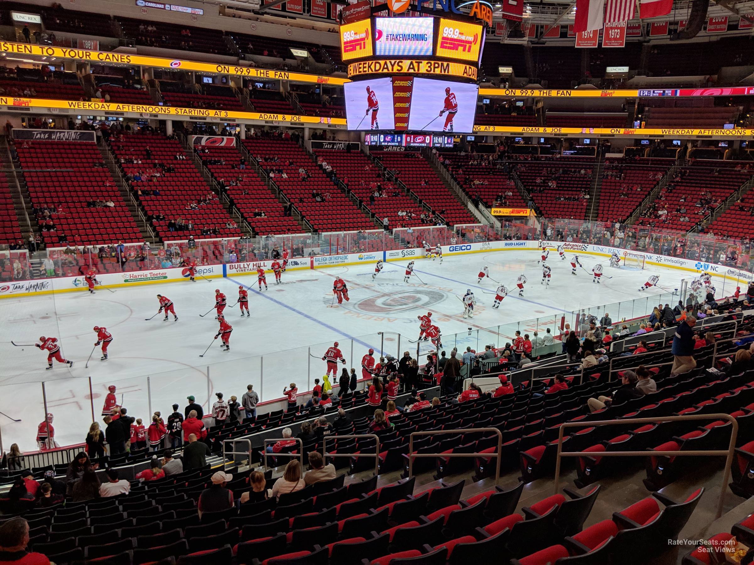 PNC Arena Section 107 - Carolina Hurricanes - RateYourSeats.com