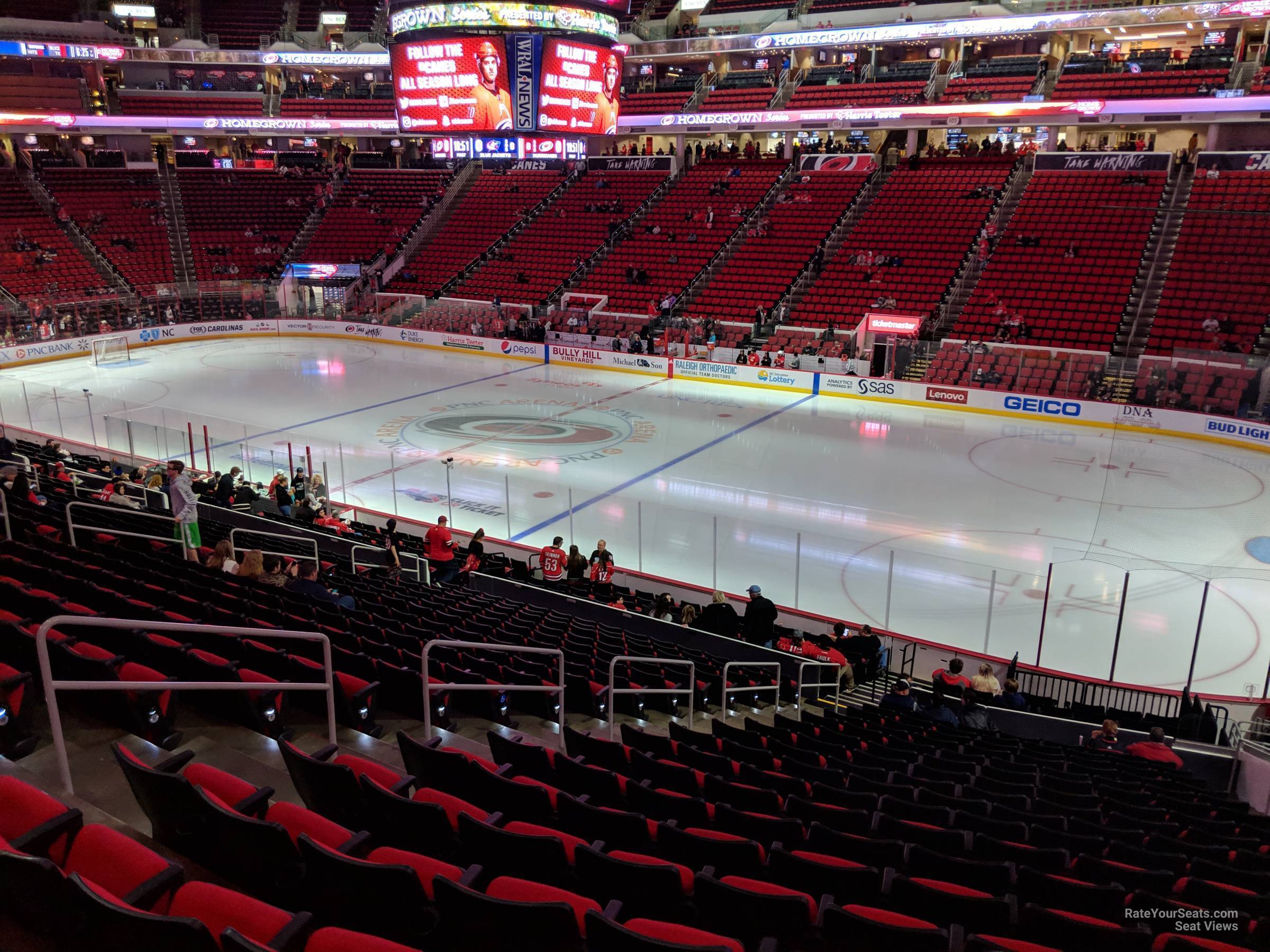 PNC Arena Section 116 - Carolina Hurricanes - RateYourSeats.com