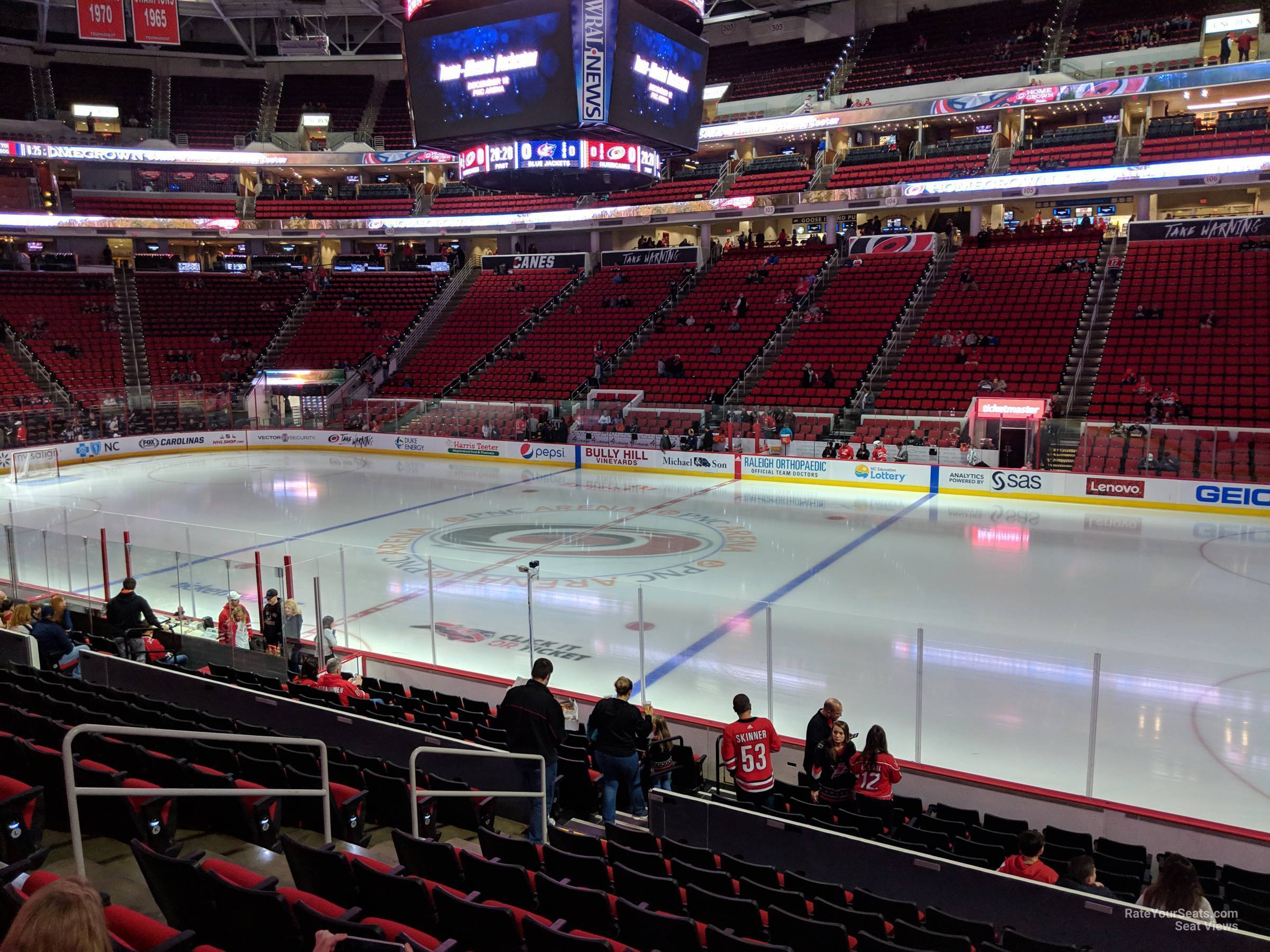 PNC Arena Section 117 - Carolina Hurricanes - RateYourSeats.com