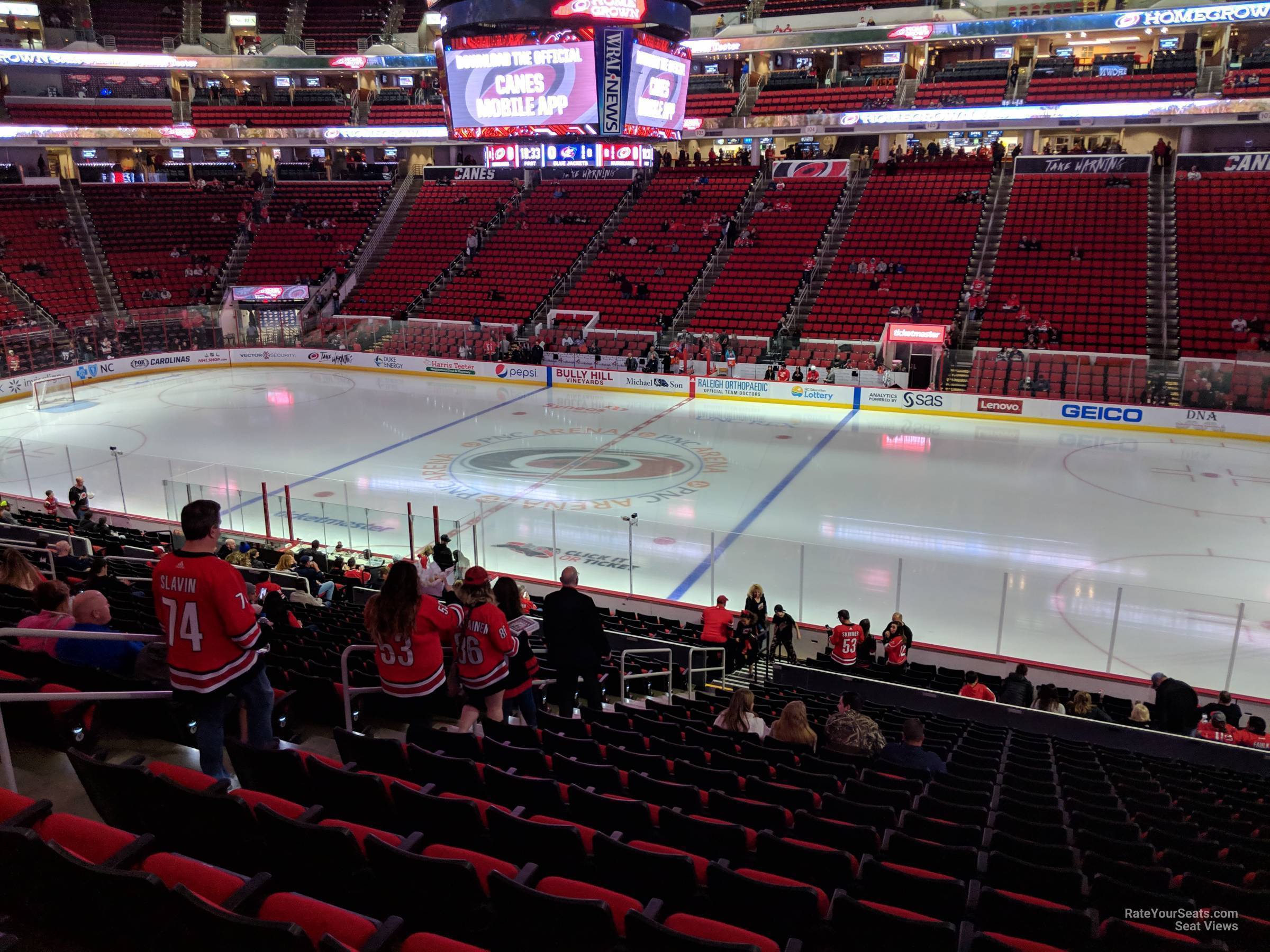 PNC Arena Section 117 - Carolina Hurricanes - RateYourSeats.com