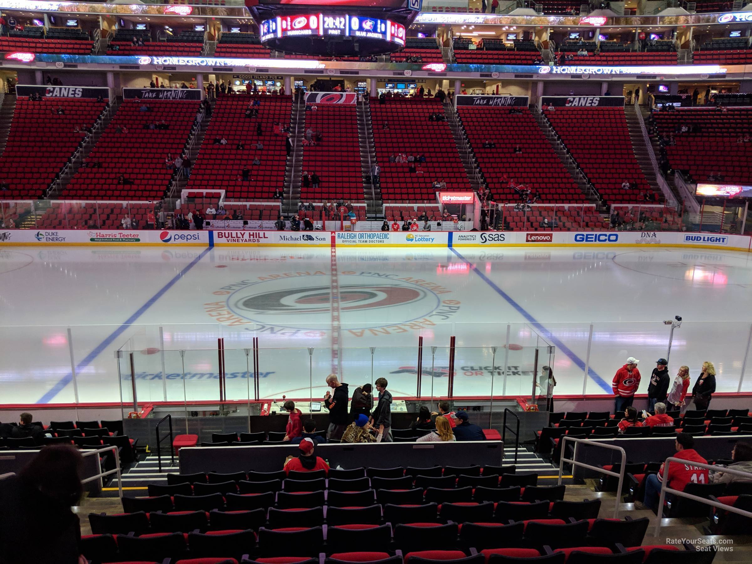 PNC Arena Section 119 - Carolina Hurricanes - RateYourSeats.com