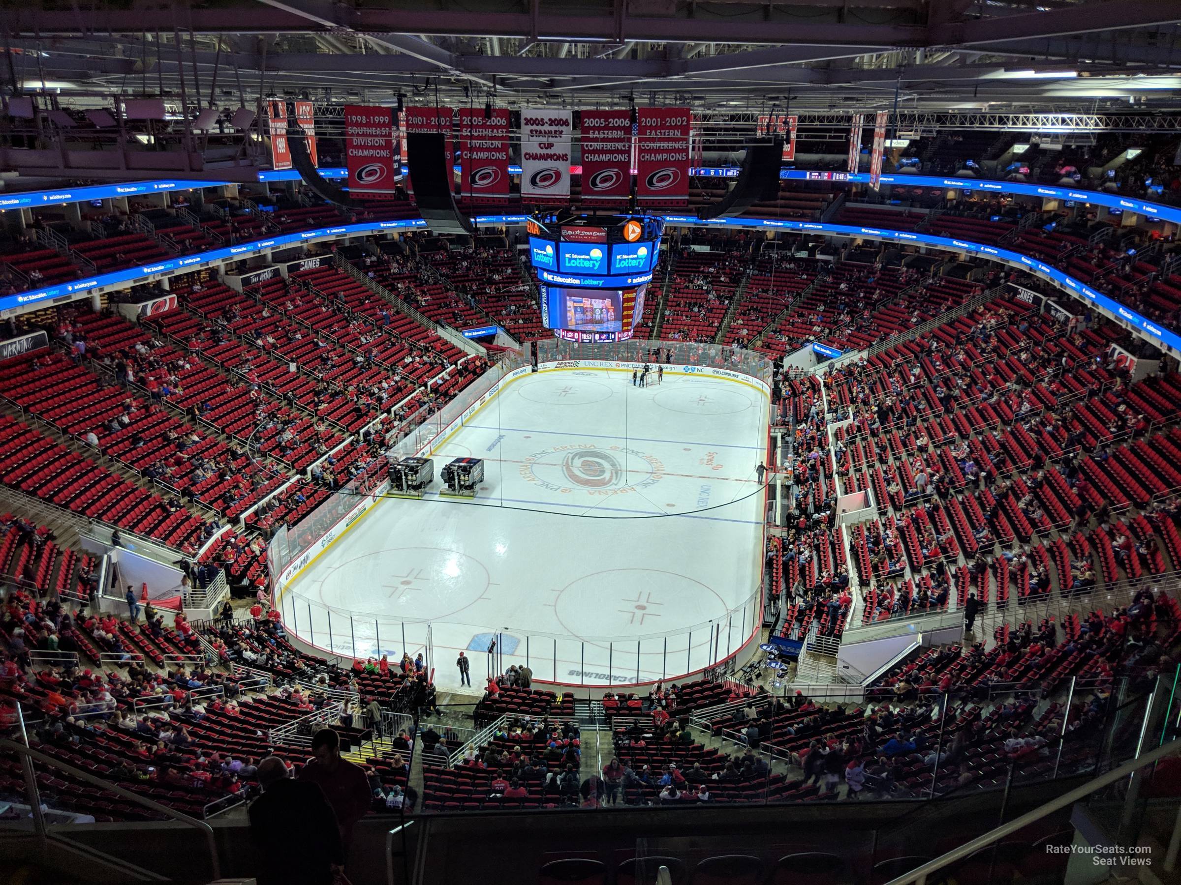 section 313, row h seat view  for hockey - pnc arena