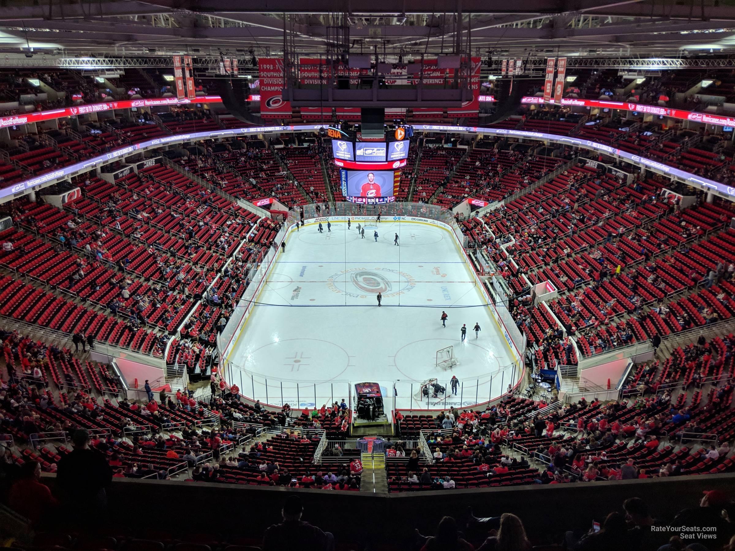 section 314, row h seat view  for hockey - pnc arena