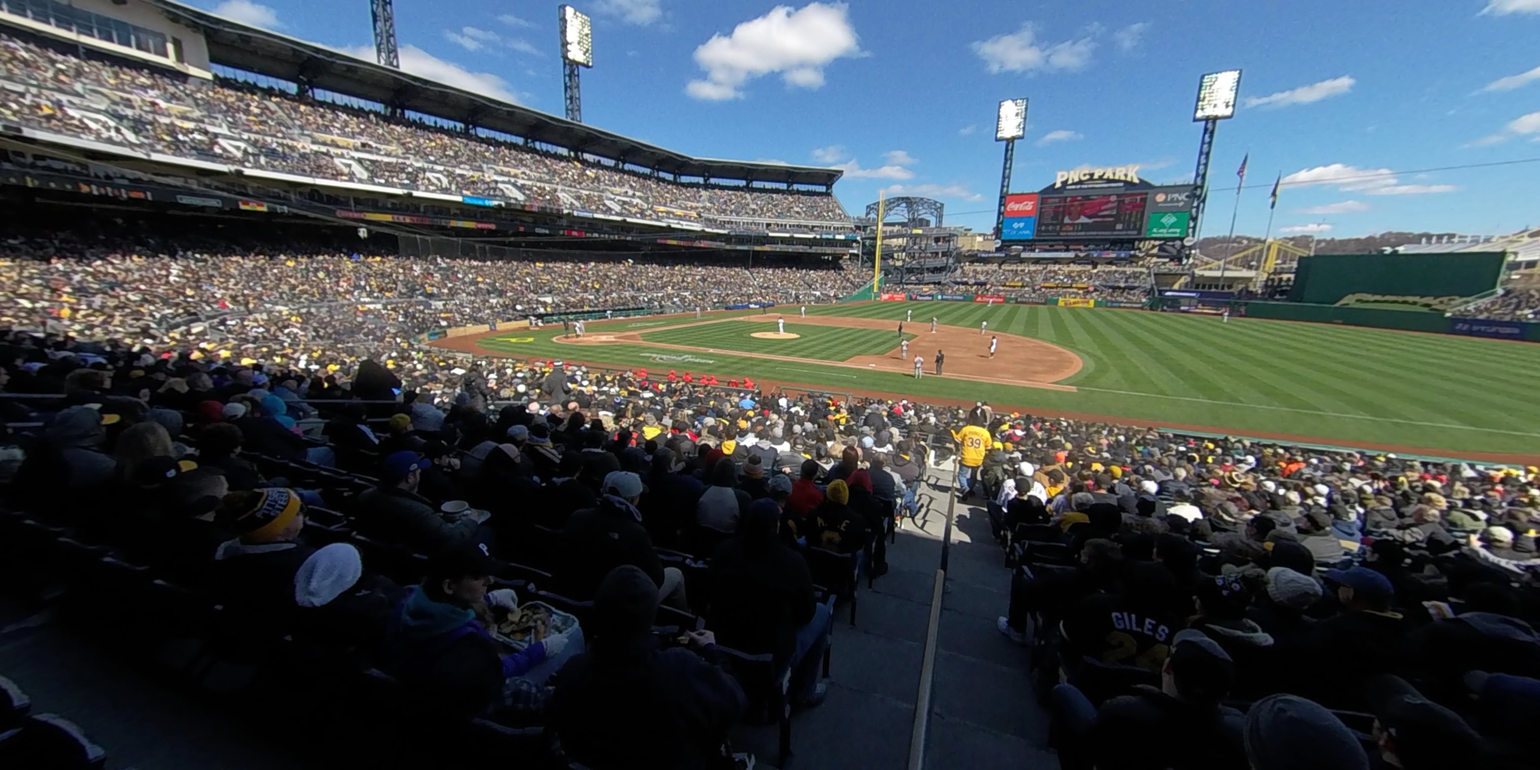 section 108 panoramic seat view  - pnc park