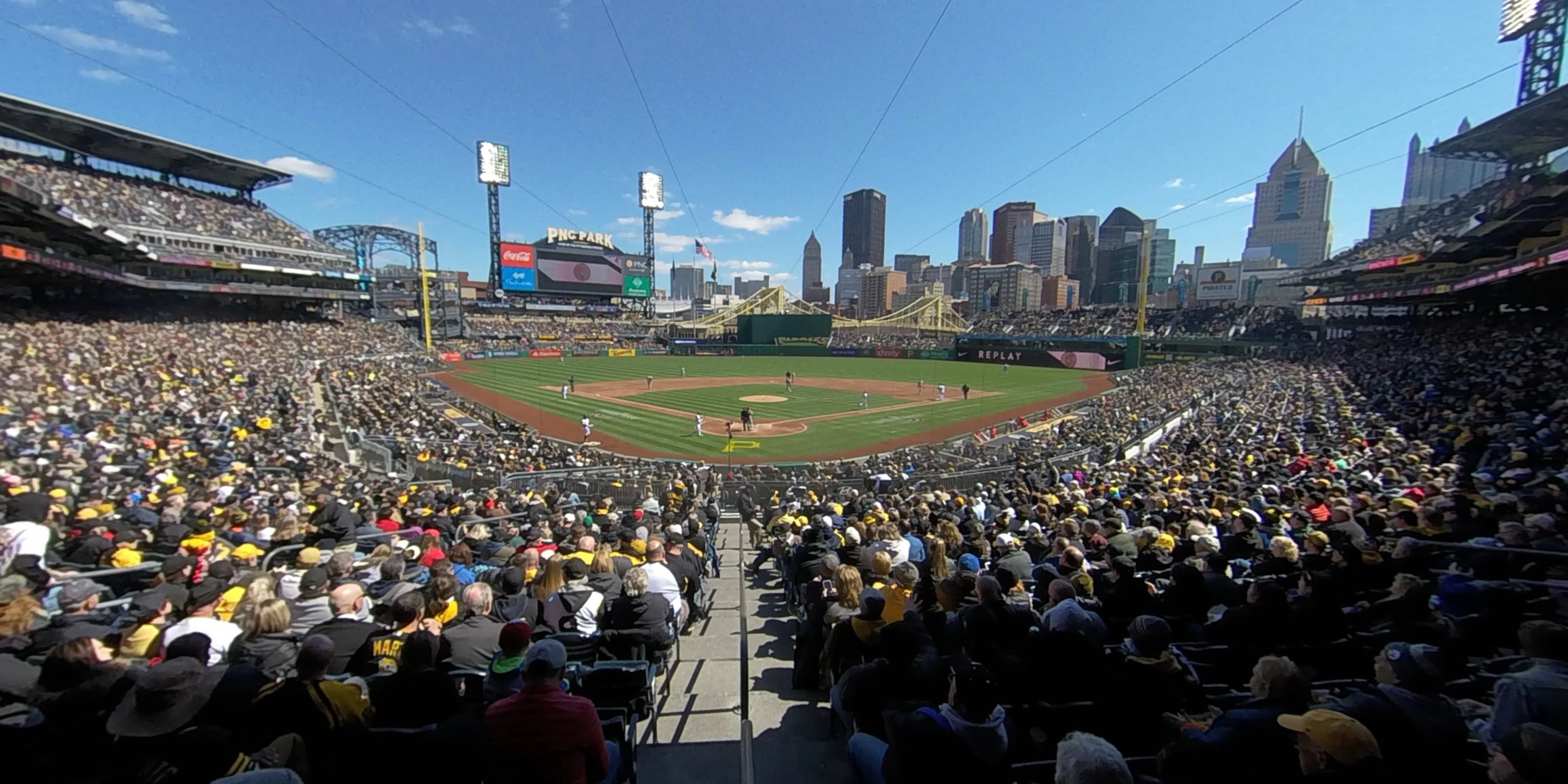 section 115 panoramic seat view  - pnc park