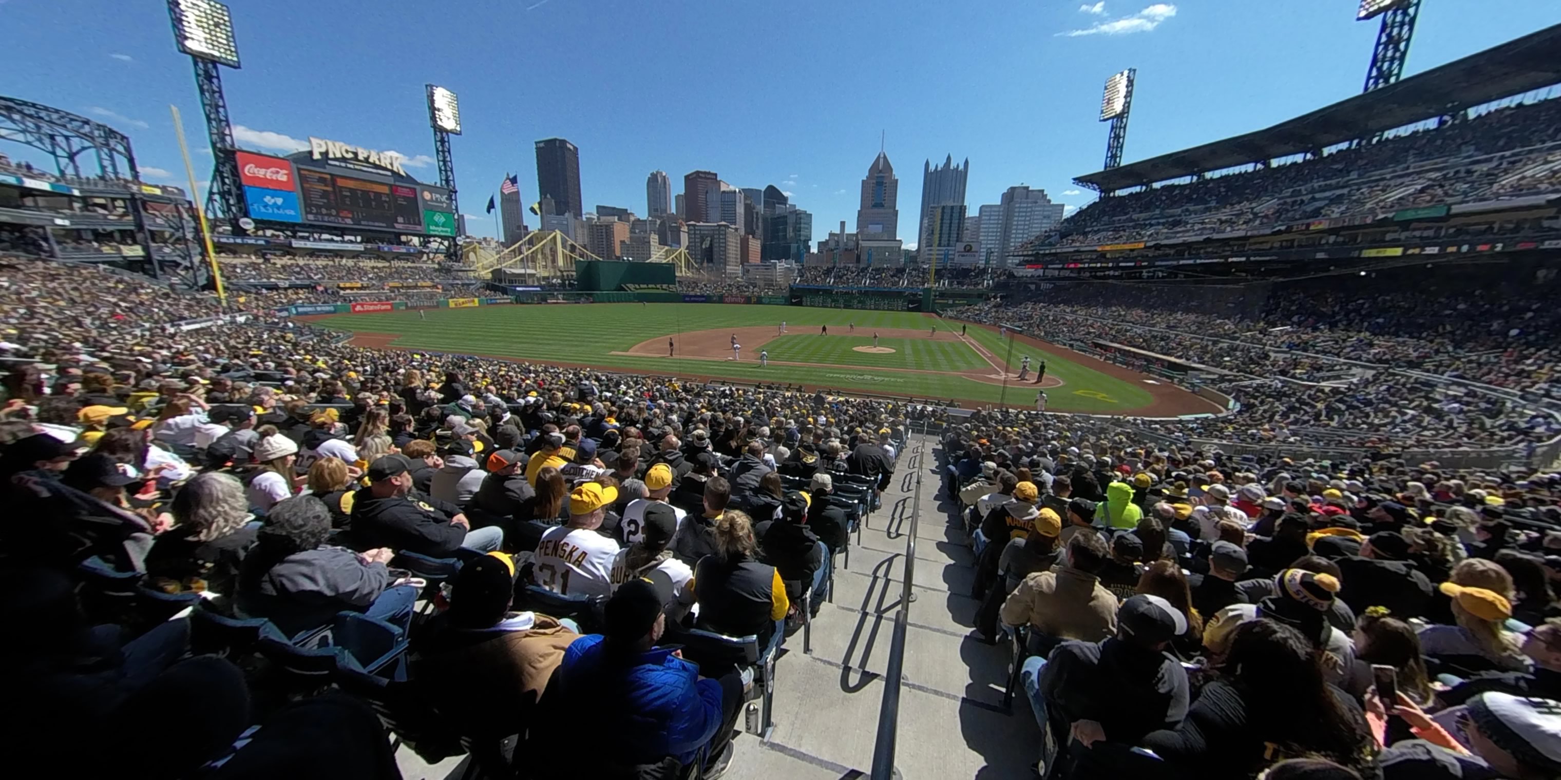 section 120 panoramic seat view  - pnc park