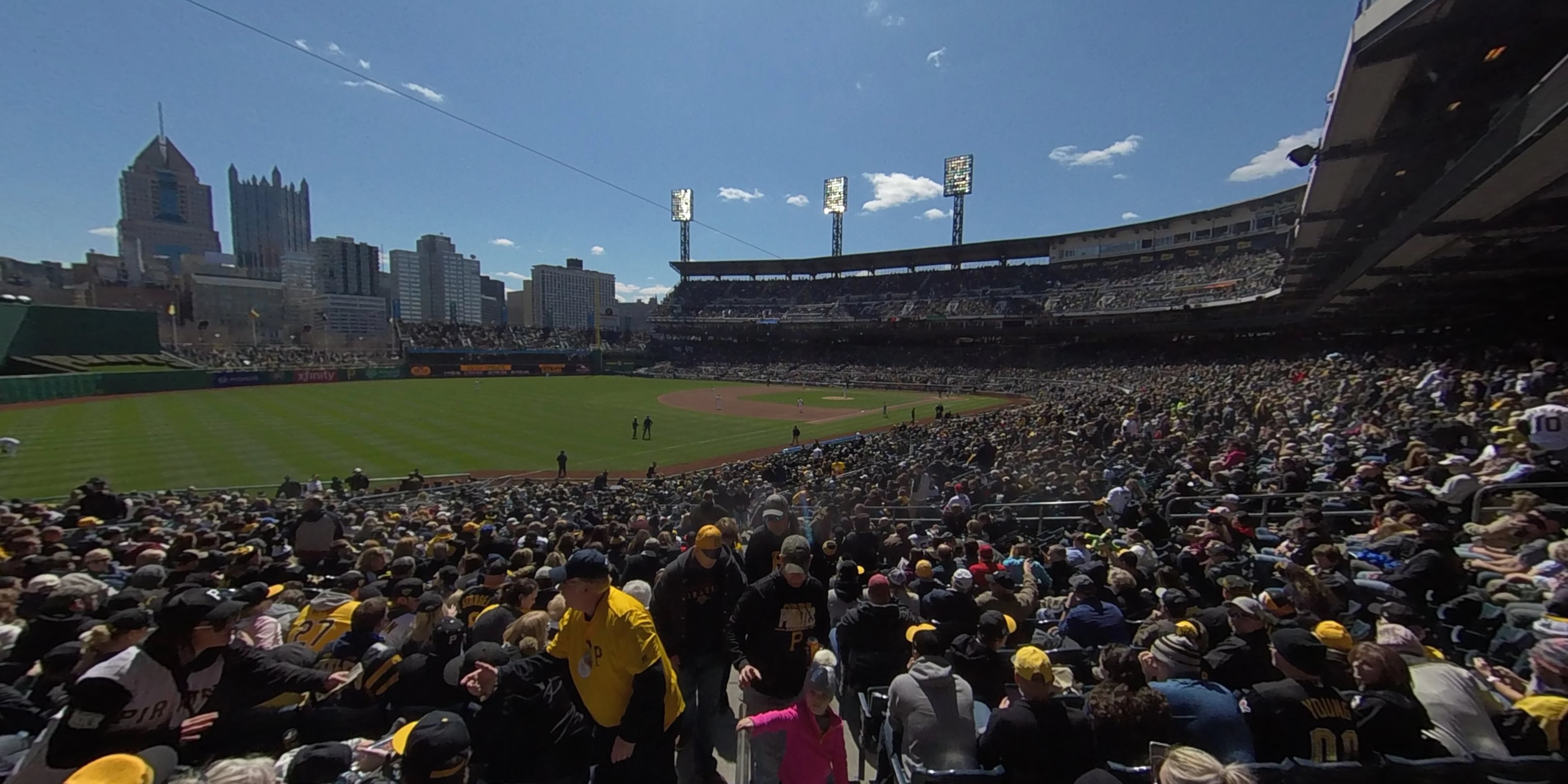 section 129 panoramic seat view  - pnc park