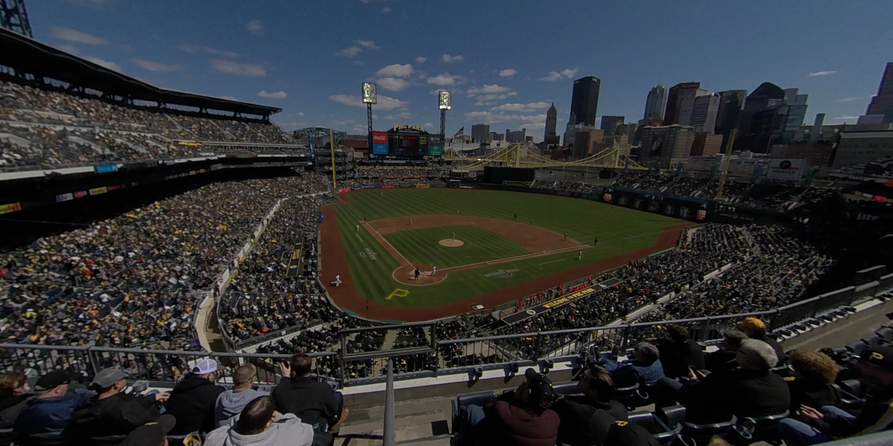 section 214 panoramic seat view  - pnc park