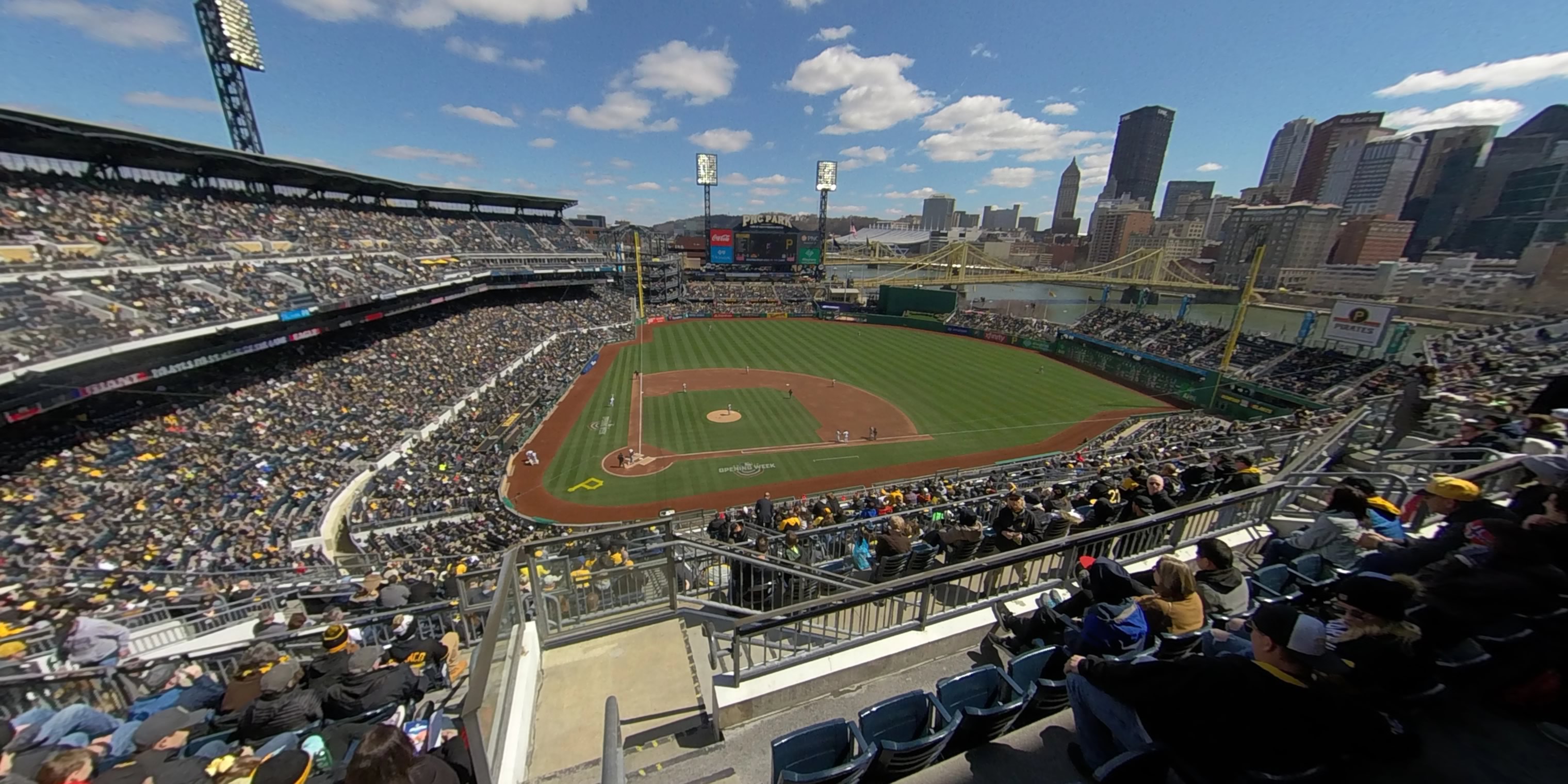 section 311 panoramic seat view  - pnc park