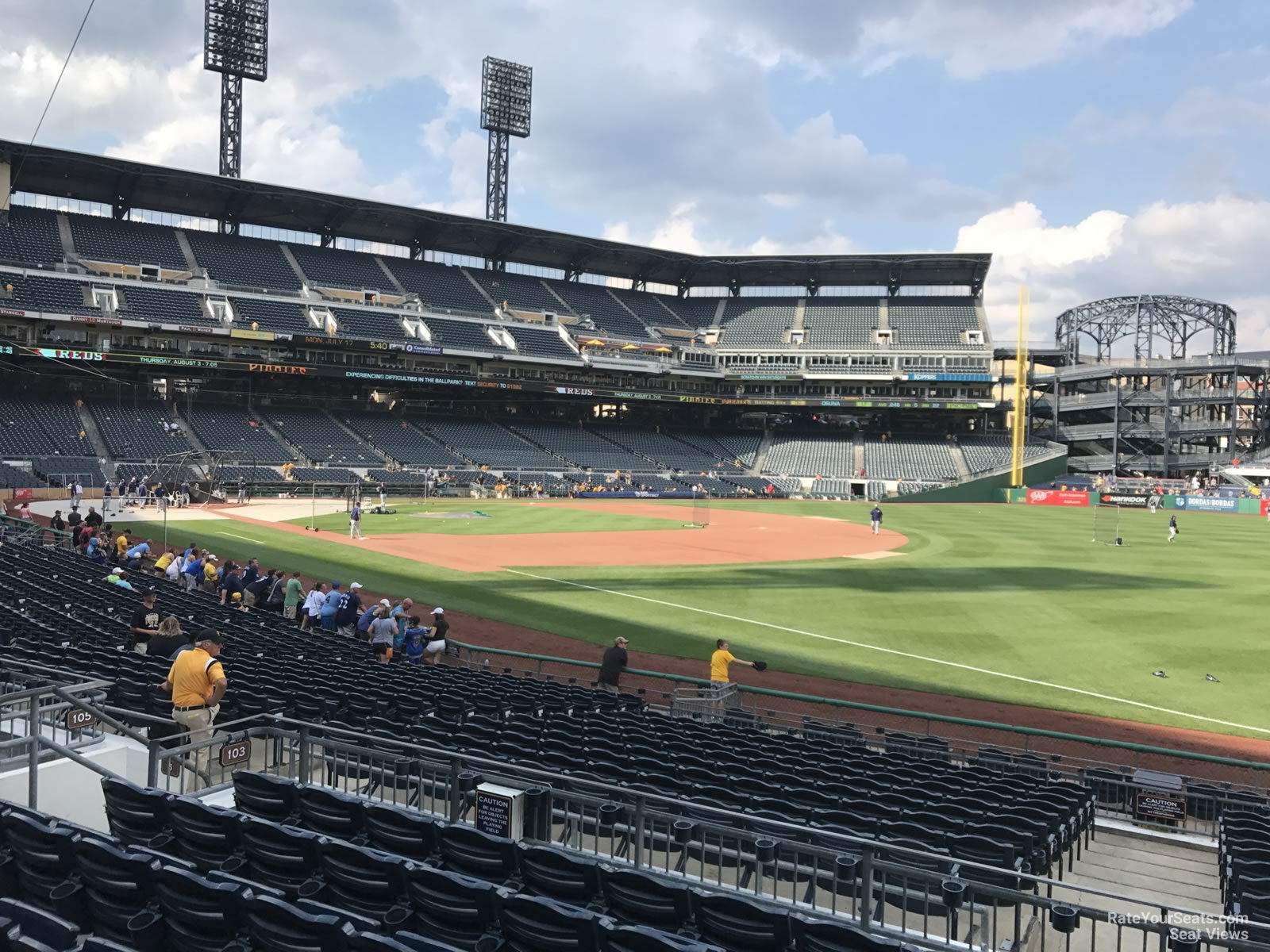 section 103, row f seat view  - pnc park