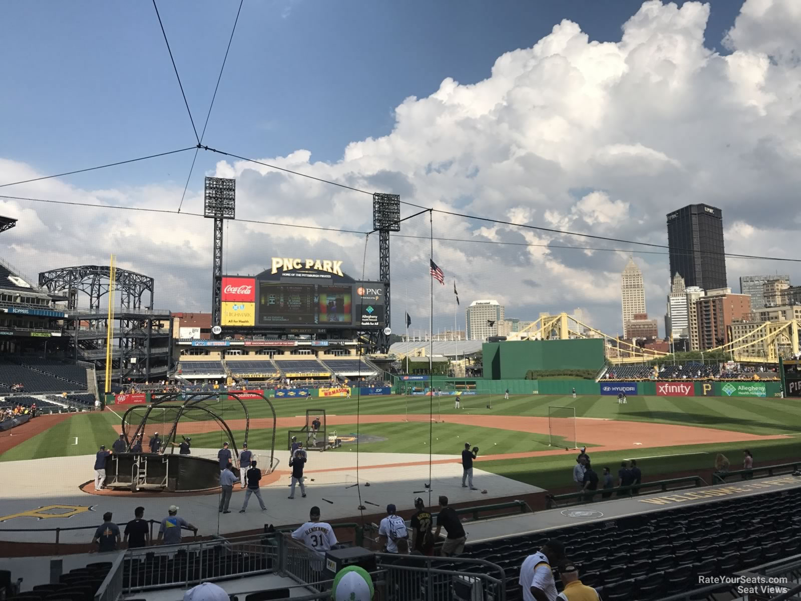 section 114, row f seat view  - pnc park