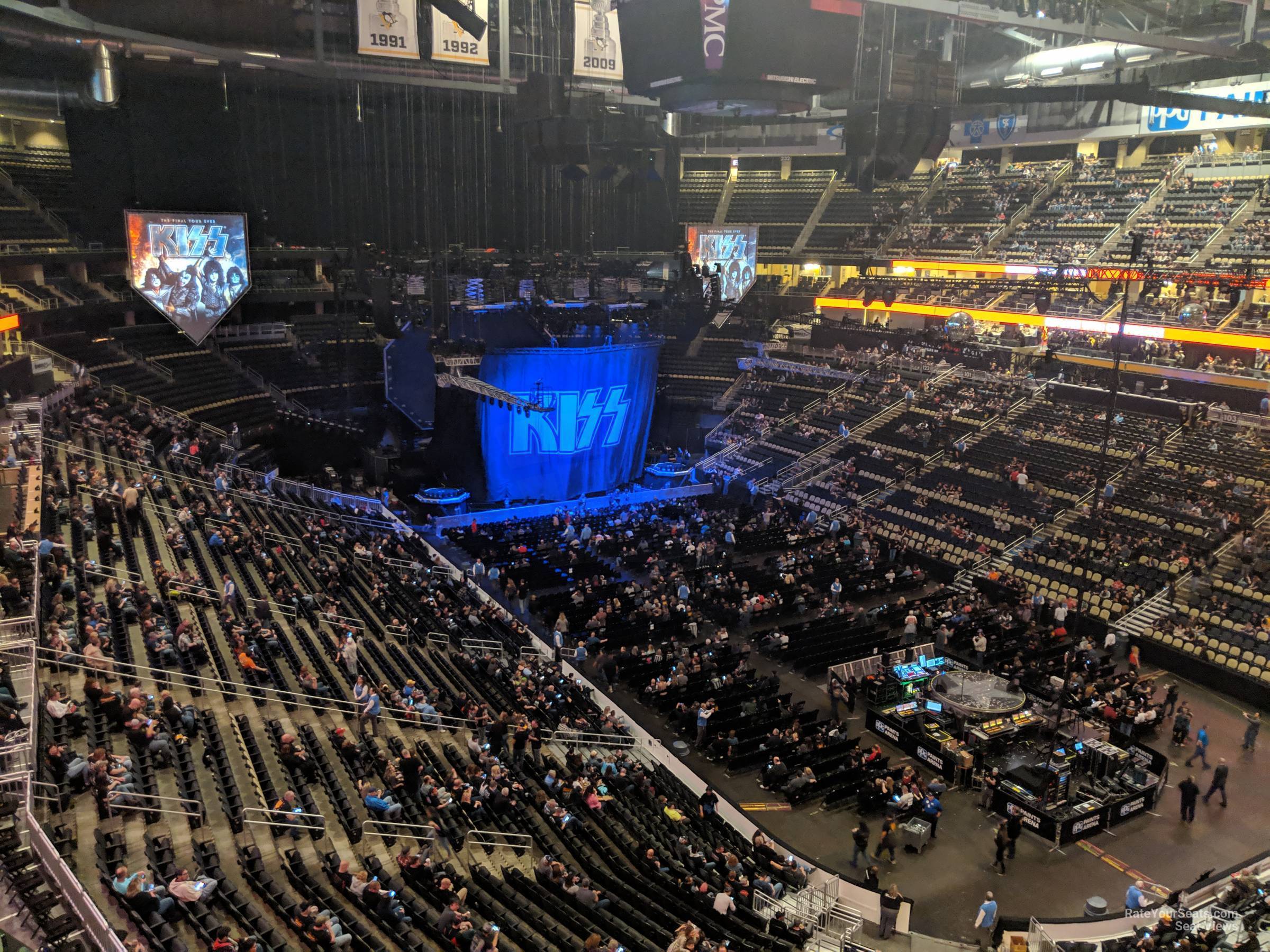 section 215, row c seat view  for concert - ppg paints arena