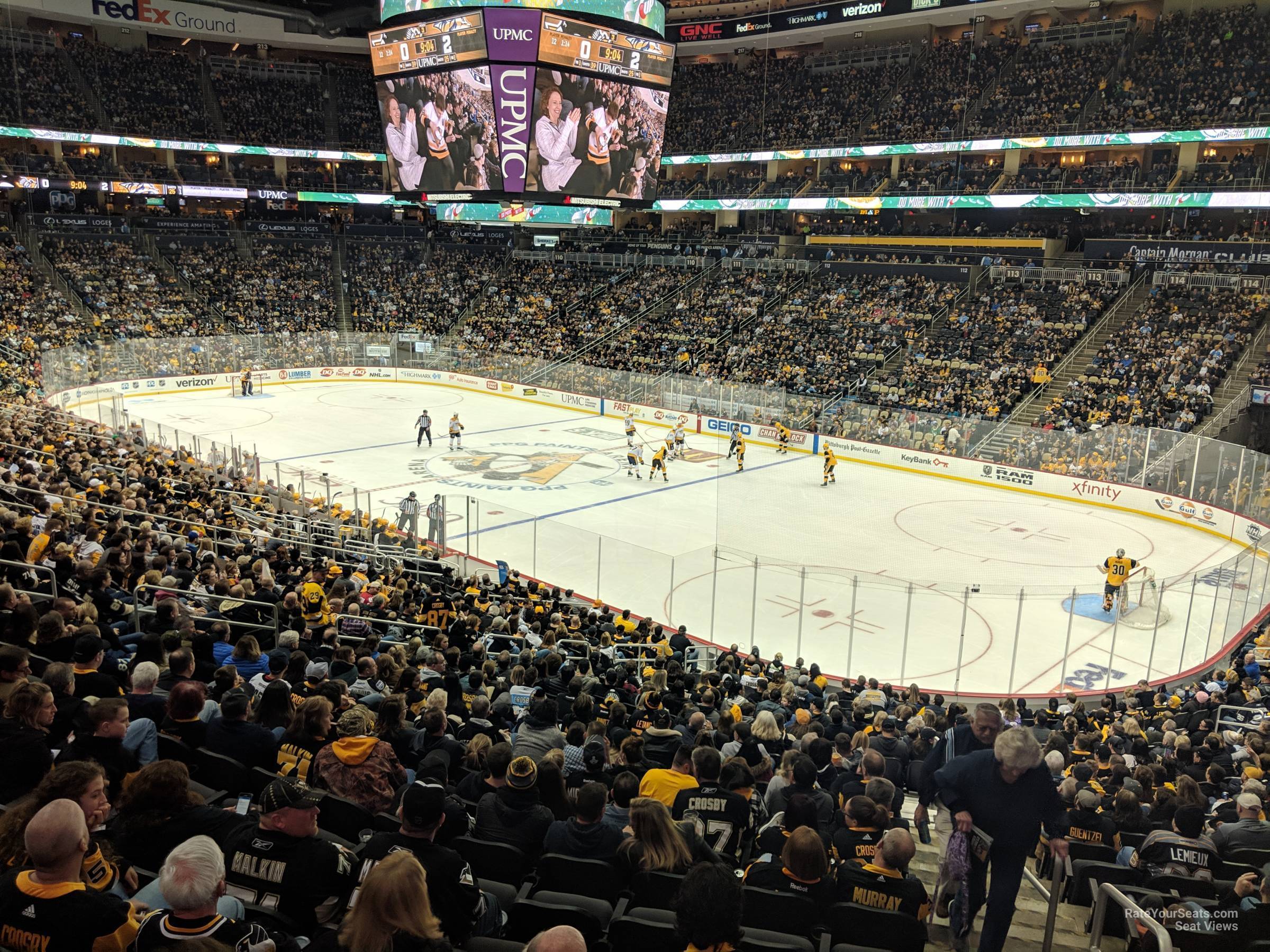 section 121, row y seat view  for hockey - ppg paints arena