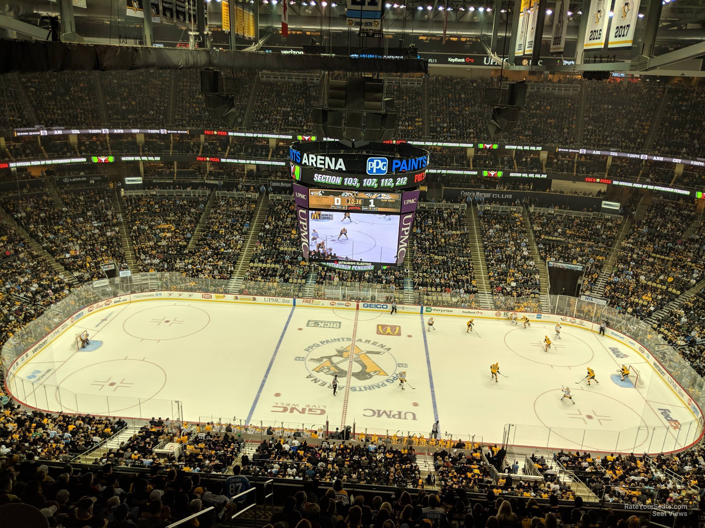 section 202, row q seat view  for hockey - ppg paints arena