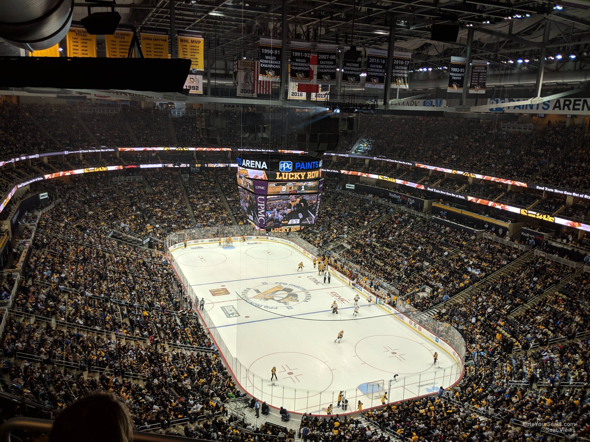 section 213, row edg seat view  for hockey - ppg paints arena