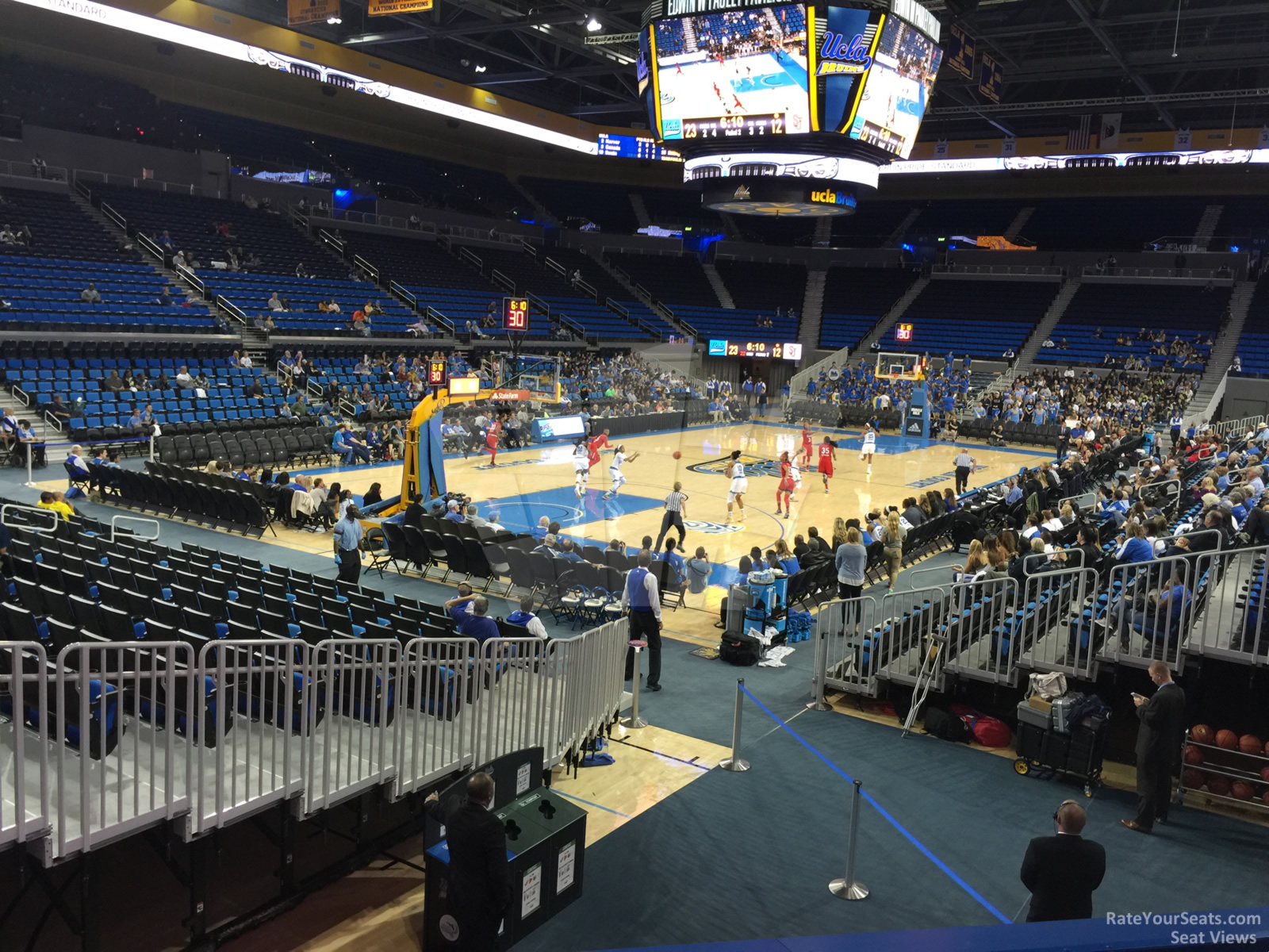 section 106, row 3 seat view  - pauley pavilion